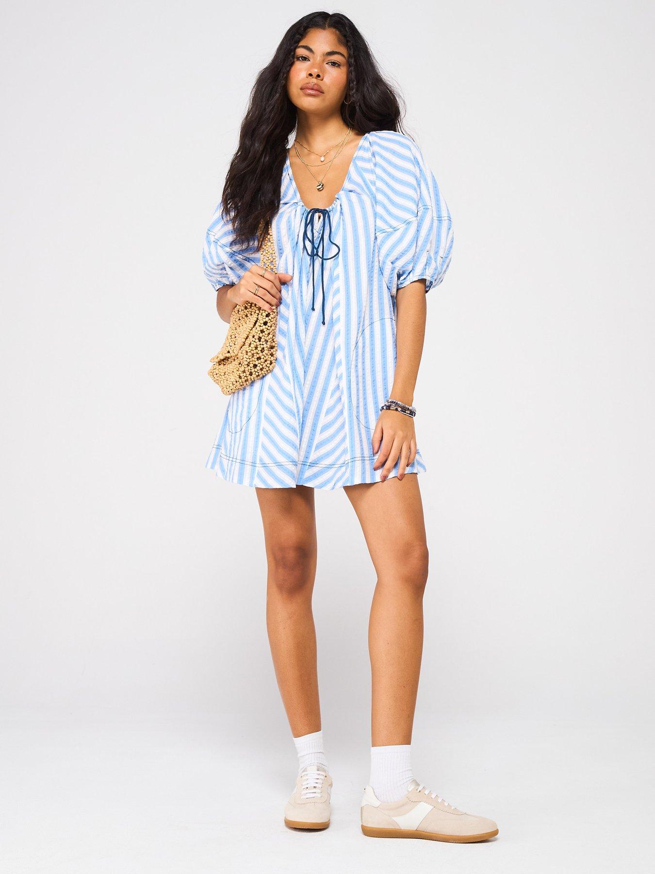  image of free-people-bop-around-playsuit-blue