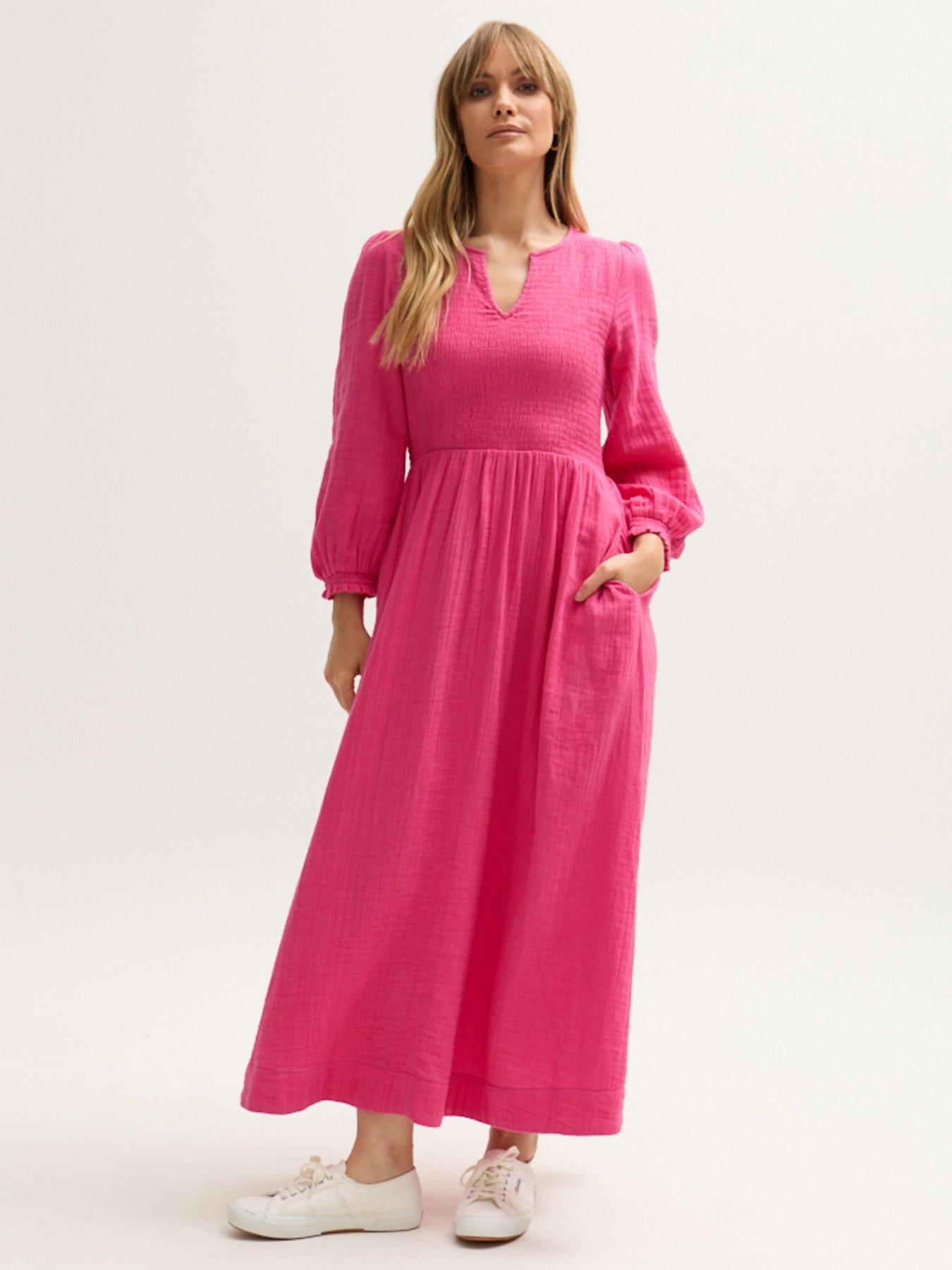 undefined Paulina Shirred Bodice Maxi Dress - Pink