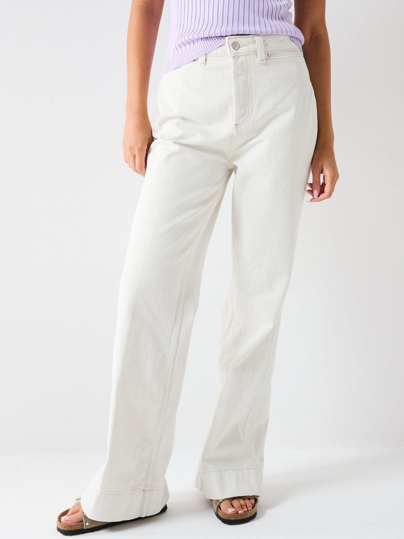 FREE PEOPLE Cerine Relaxed Bootcut Jean - Cream