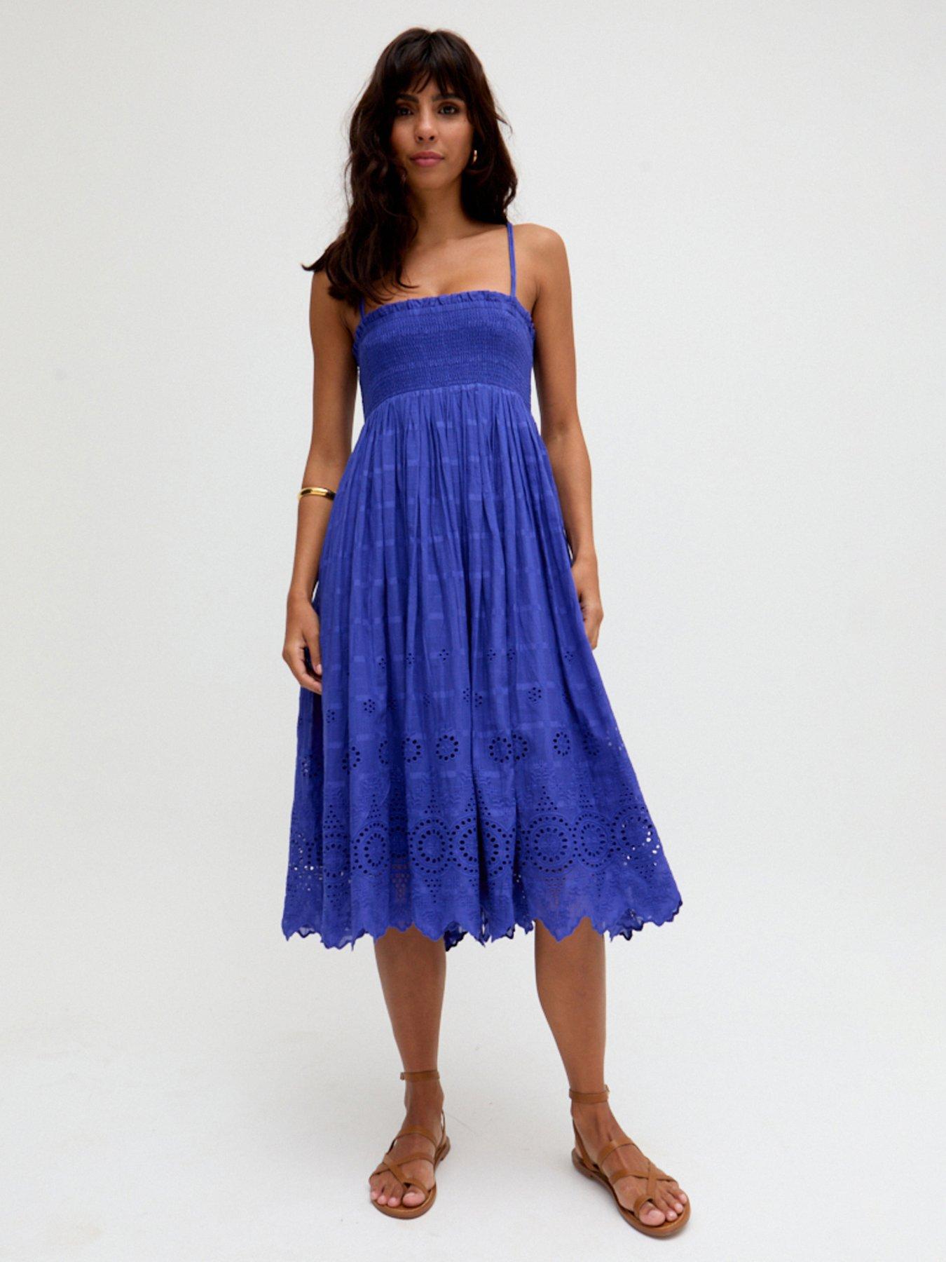  image of raffya-mirella-detachable-straps-embroidered-midi-dress-blue