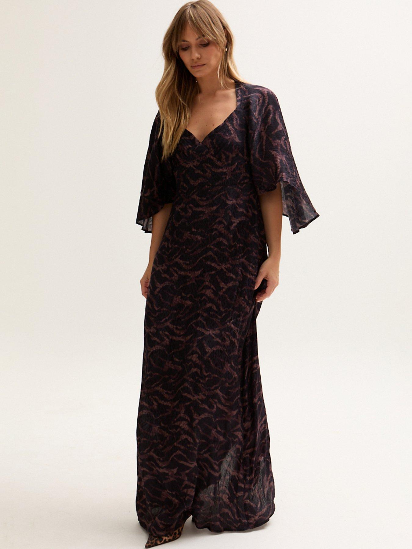 lily-lionel-lydia-angel-sleeve-midnight-tiger-print-maxi-dress-brown