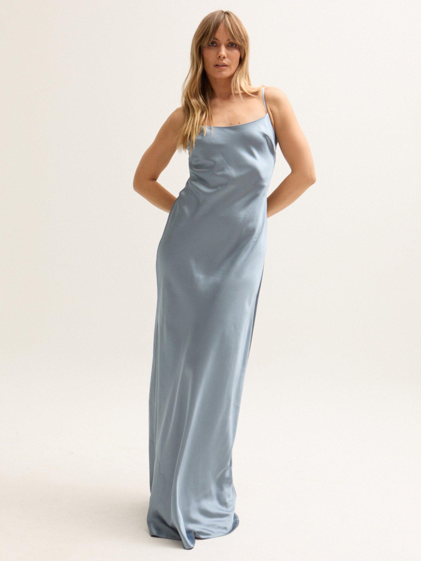  image of lily-lionel-roxy-spaghetti-strap-maxi-dress-blue