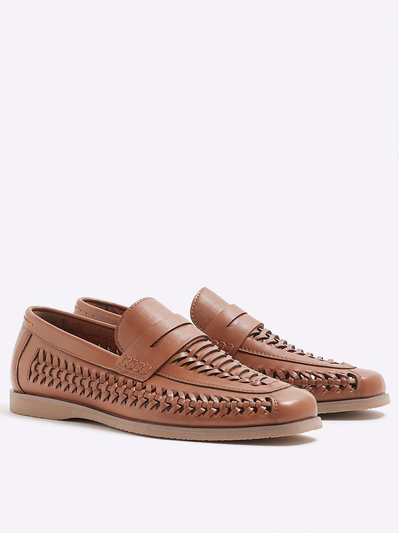 river-island-woven-leather-loafer-shoes