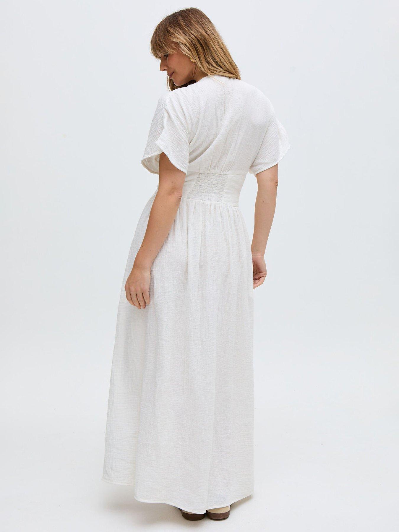  image of raffya-sally-ann-button-down-embroidery-maxi-dress-white