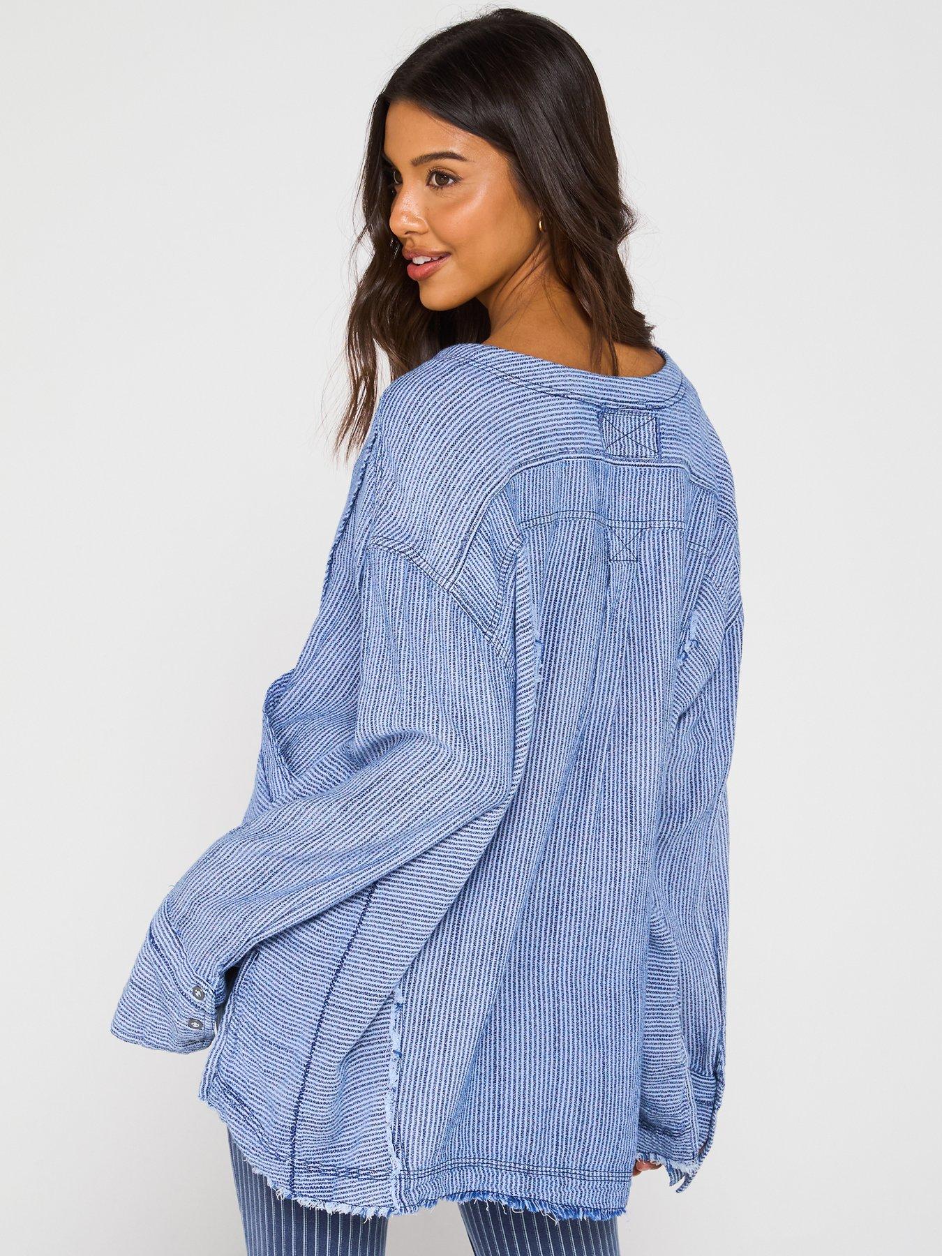  image of free-people-by-the-shore-shirt-blue