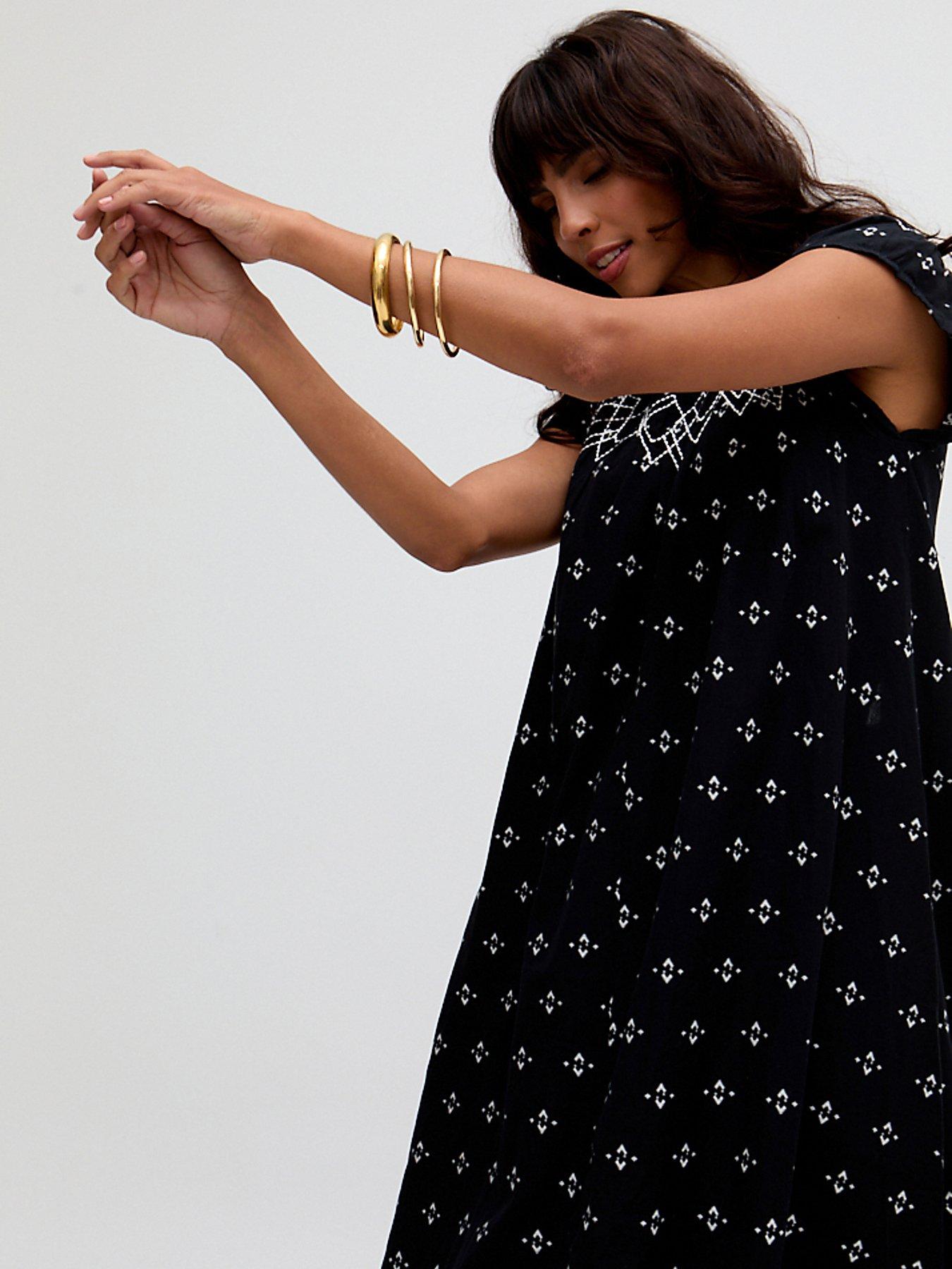  image of raffya-willow-embroidered-shirring-jacquard-maxi-dress-black