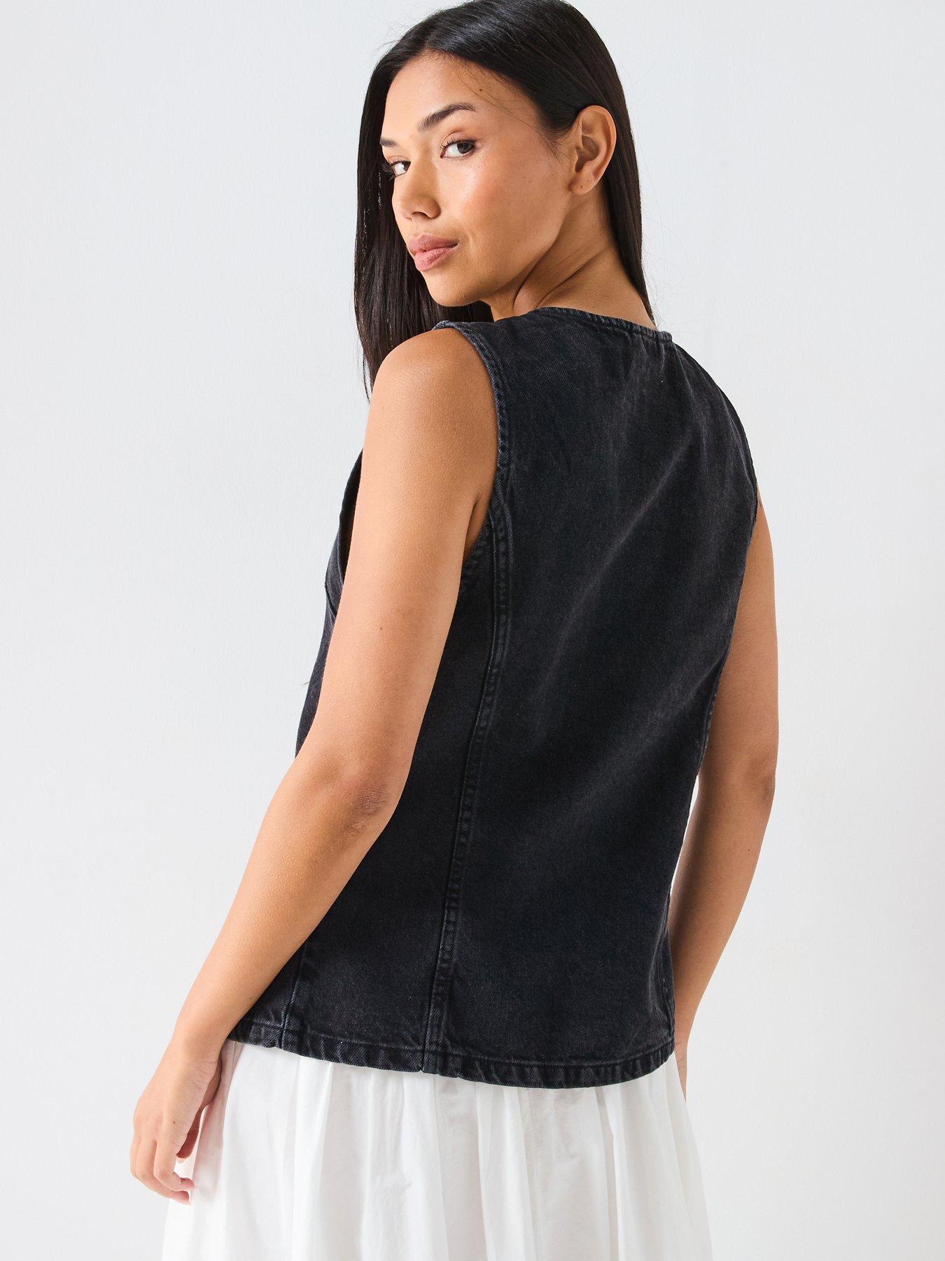 stillFront image of free-people-aimee-denim-vest-top