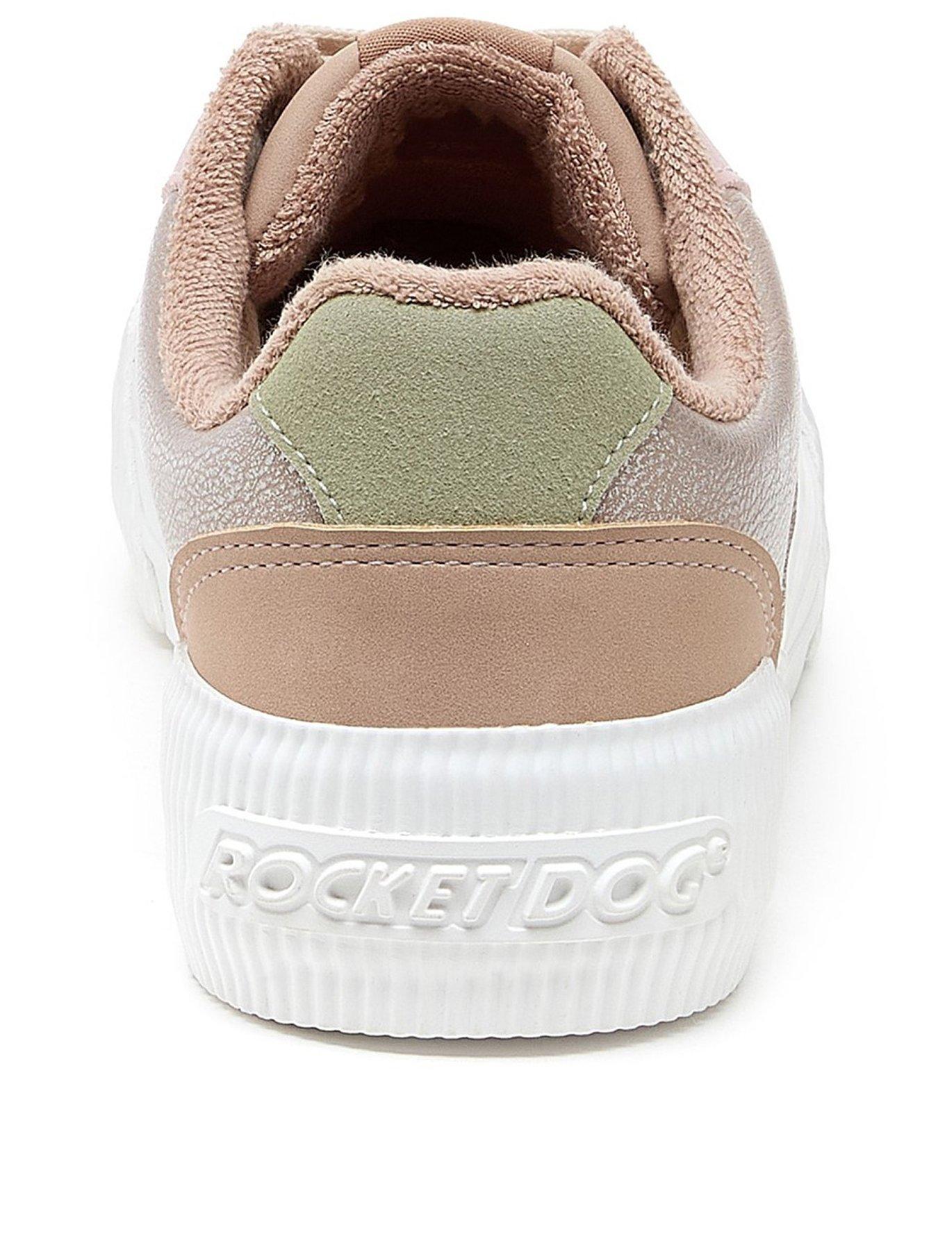  image of rocket-dog-cheery-blocked-suede-trainer-taupe