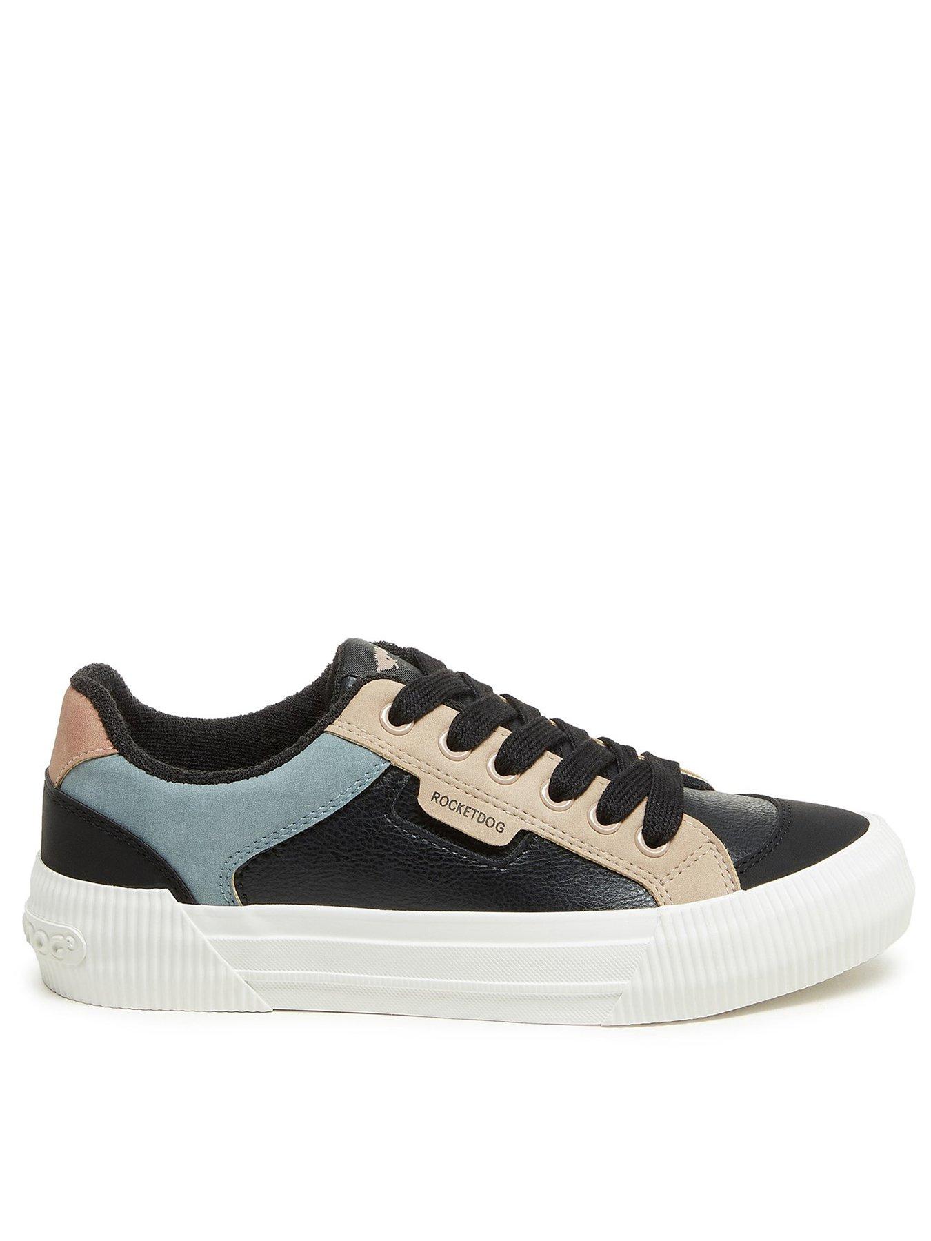 undefined Cheery Blocked Pu Trainer - Black
