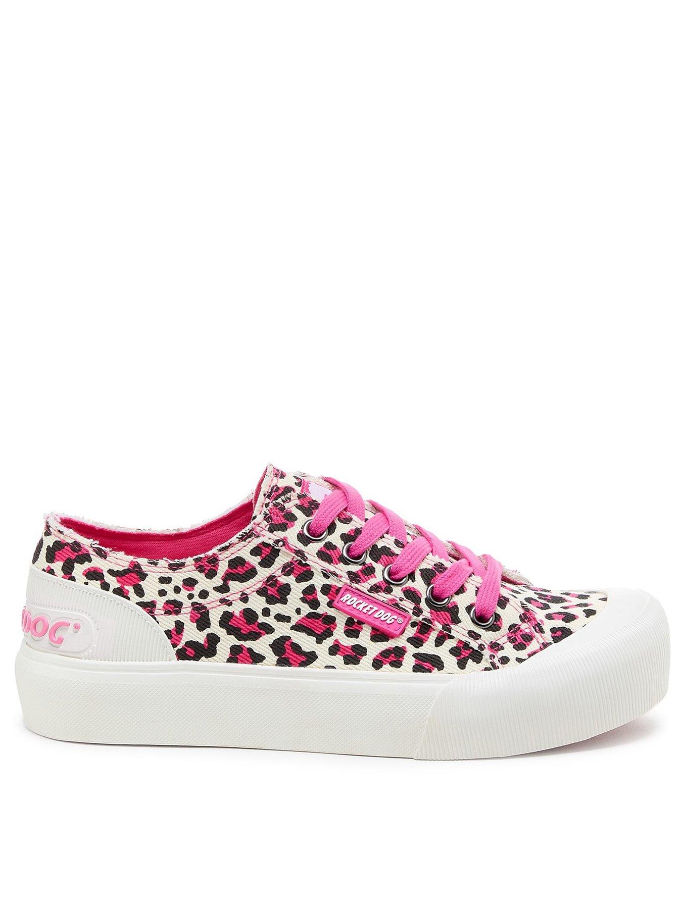  image of rocket-dog-jazzin-plus-monroe-leopard-plimsoll-pink