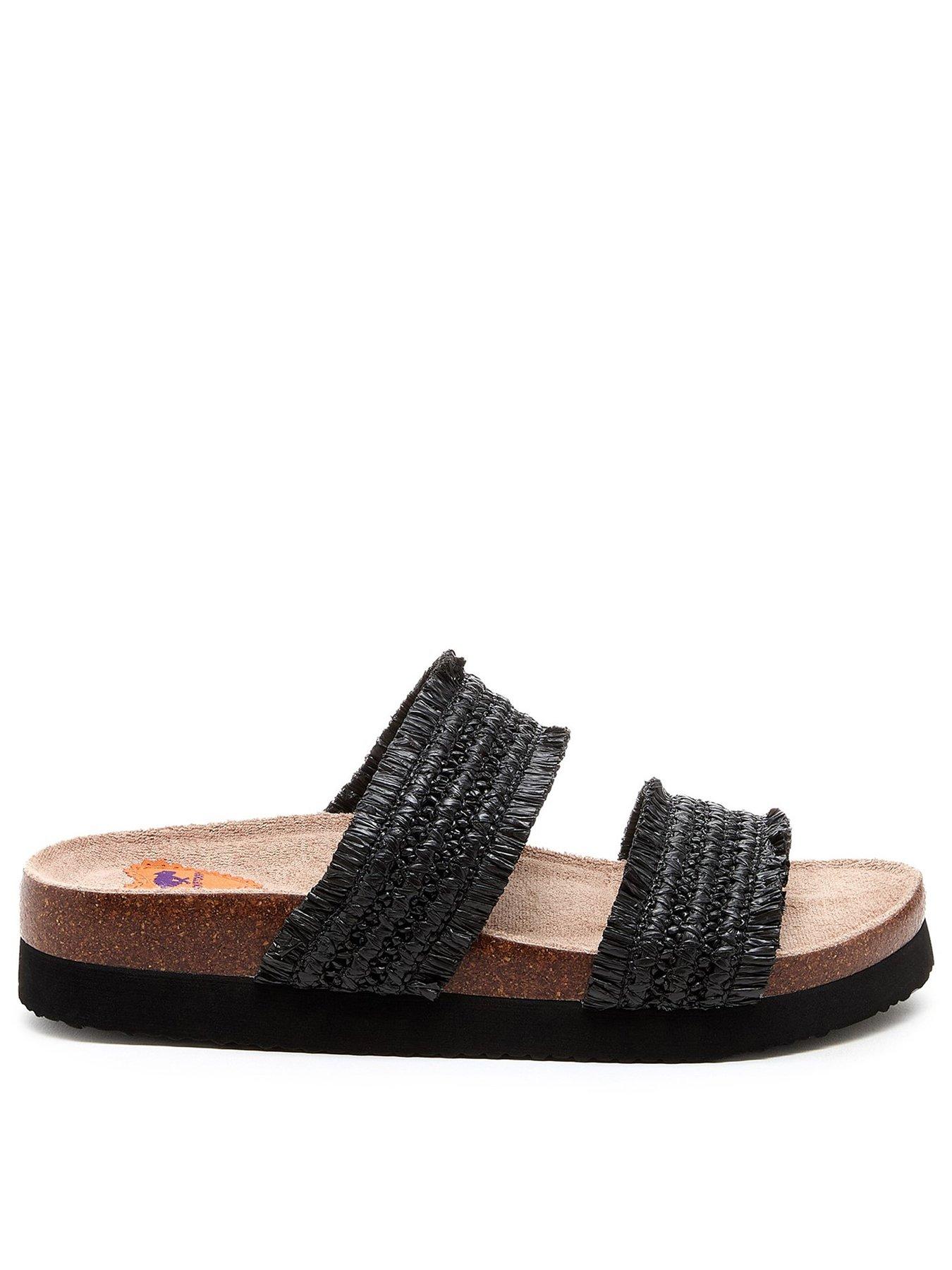Rocket Dog Aruba Raffia Sandal - Black