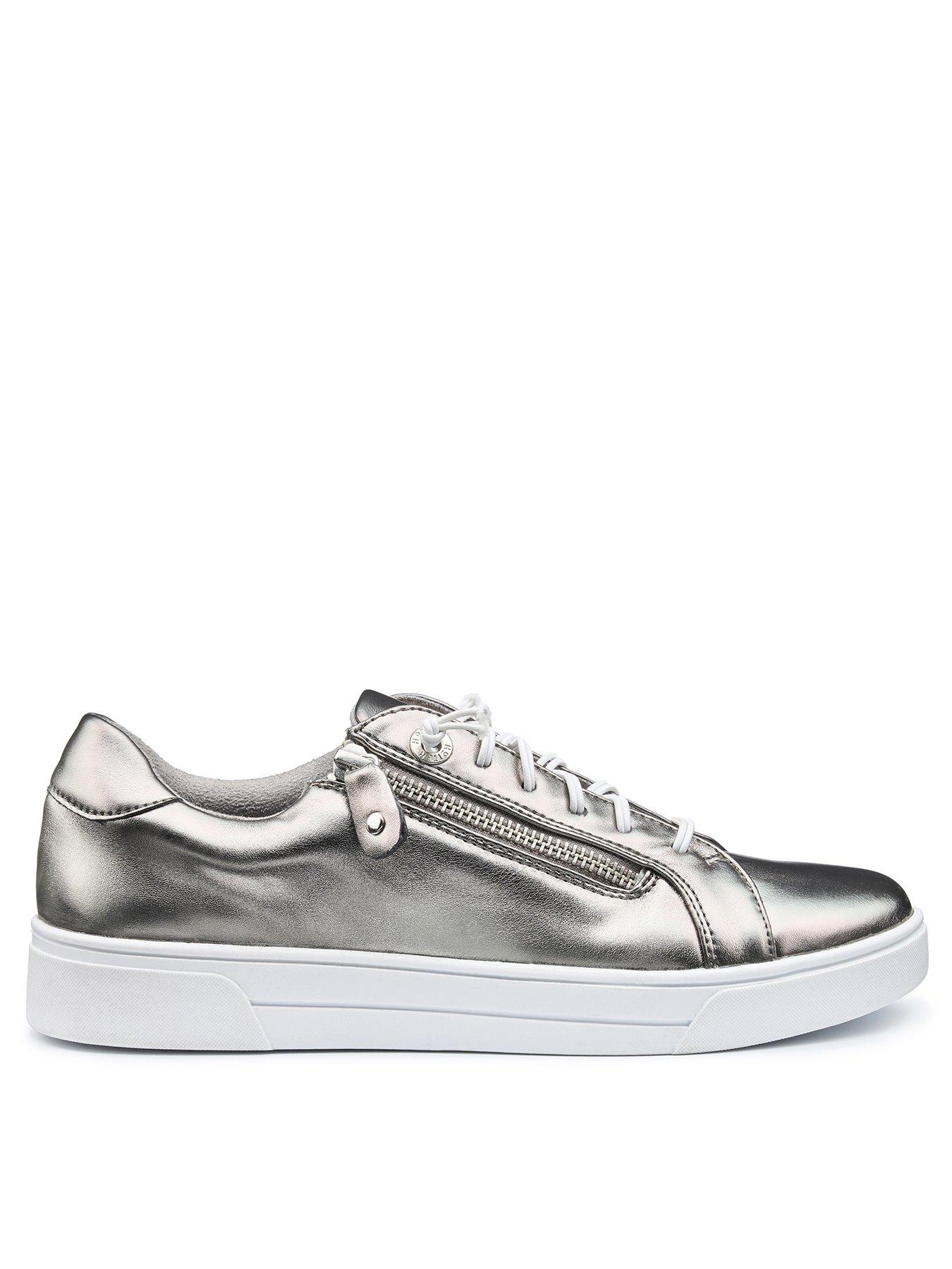  image of hotter-leonie-metallic-trainer-silver