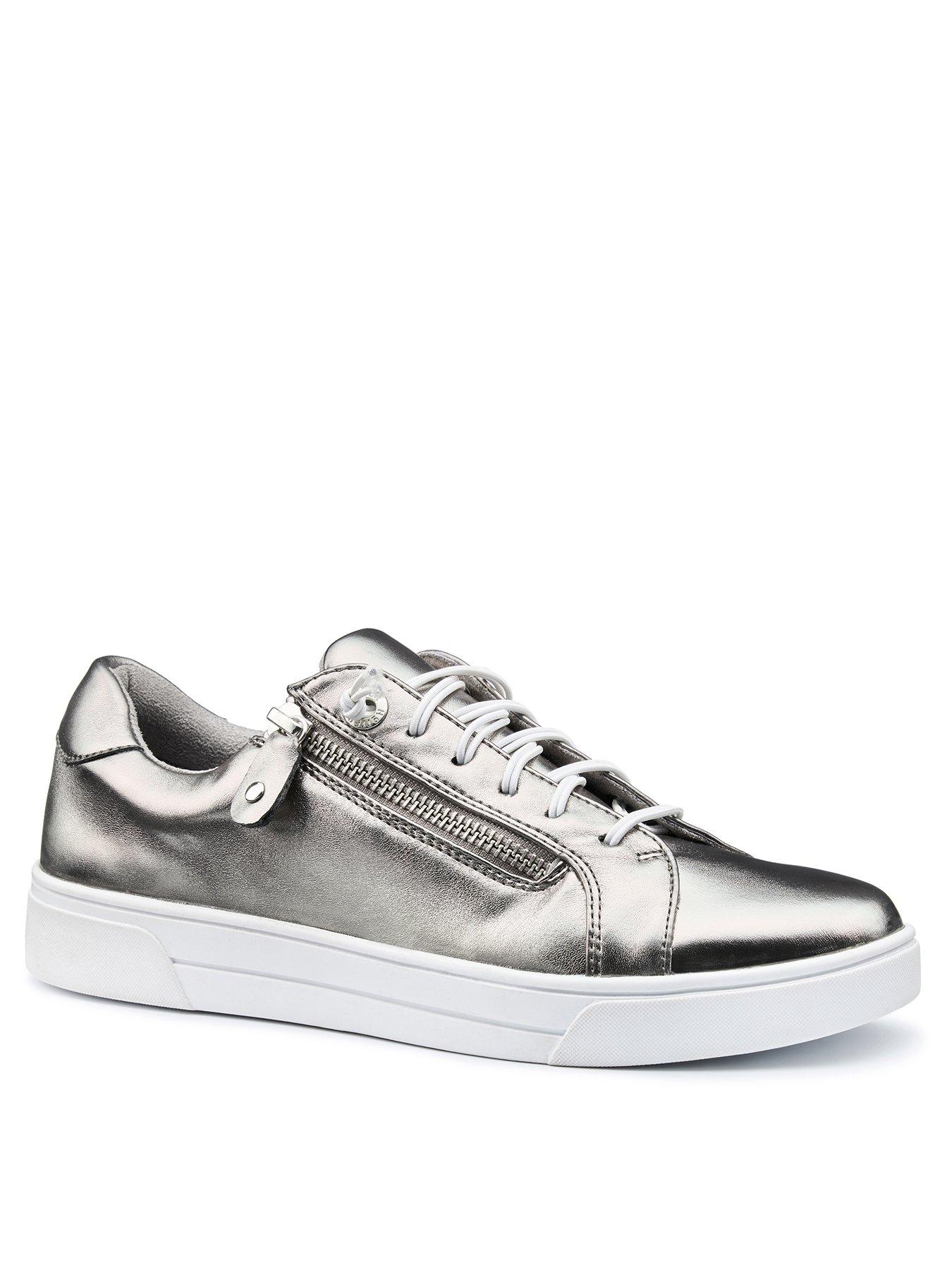  image of hotter-leonie-metallic-trainer-silver