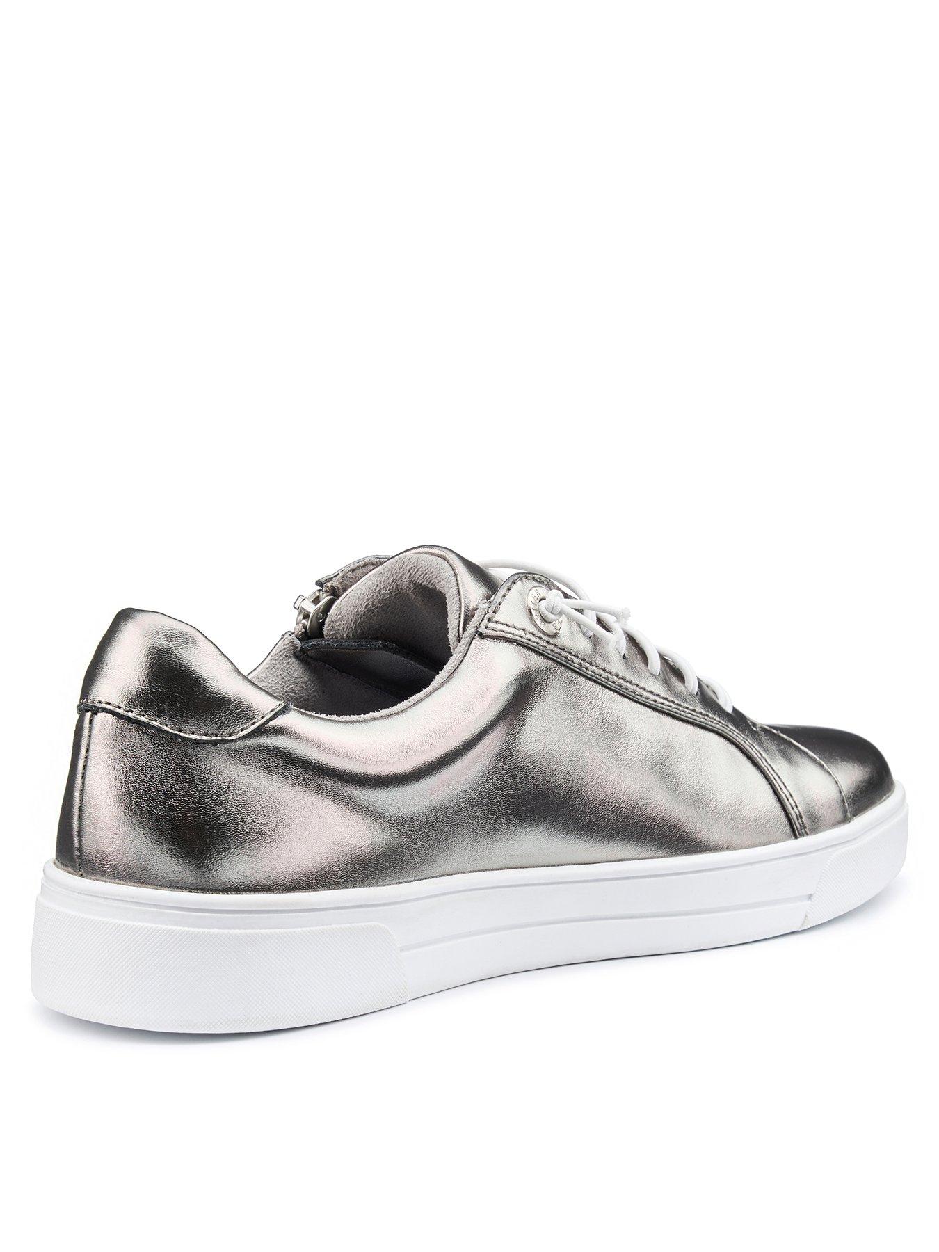  image of hotter-leonie-metallic-trainer-silver