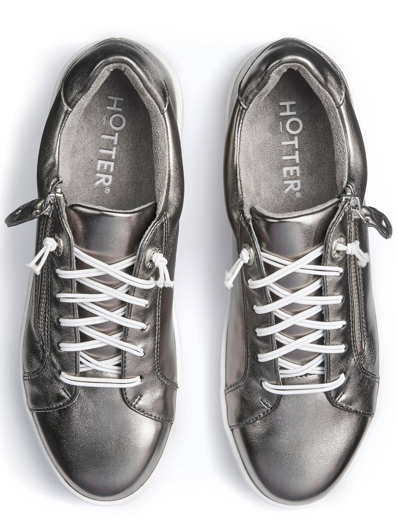  image of hotter-leonie-metallic-trainer-silver