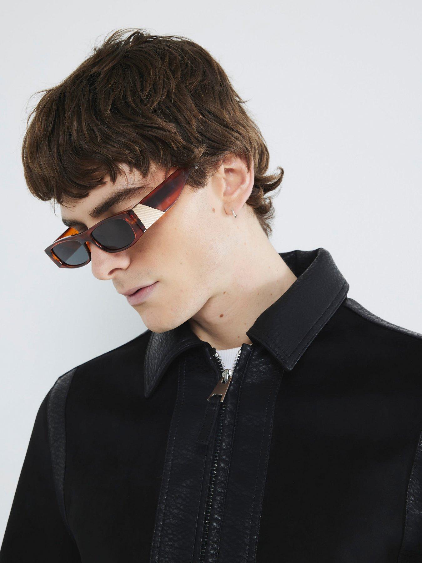  image of river-island-amber-slim-rectangle-sunglasses
