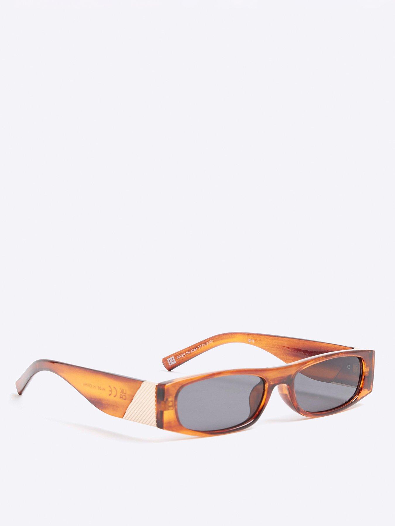 stillFront image of river-island-amber-slim-rectangle-sunglasses