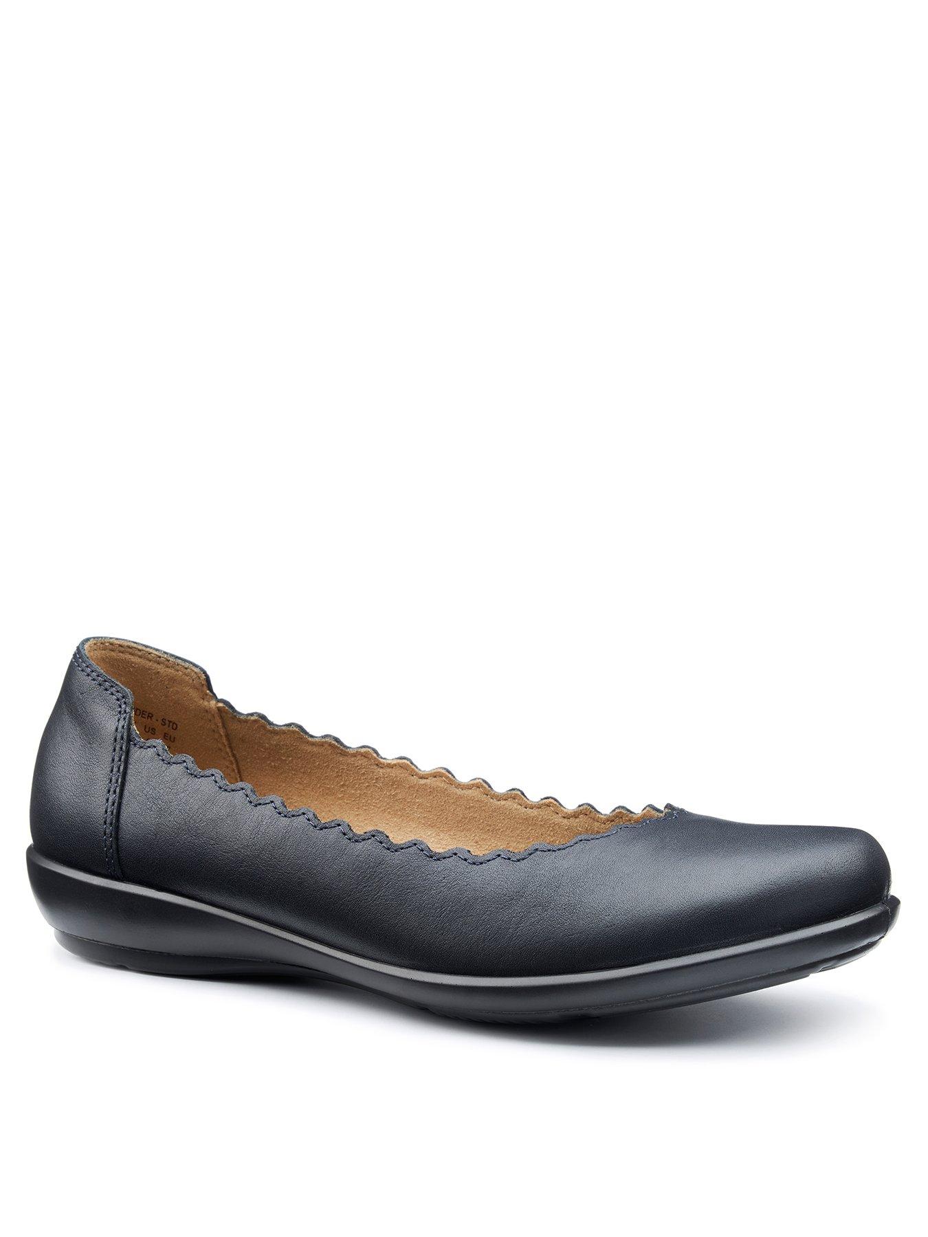  image of hotter-eider-wide-fit-ballerina-shoe-blue