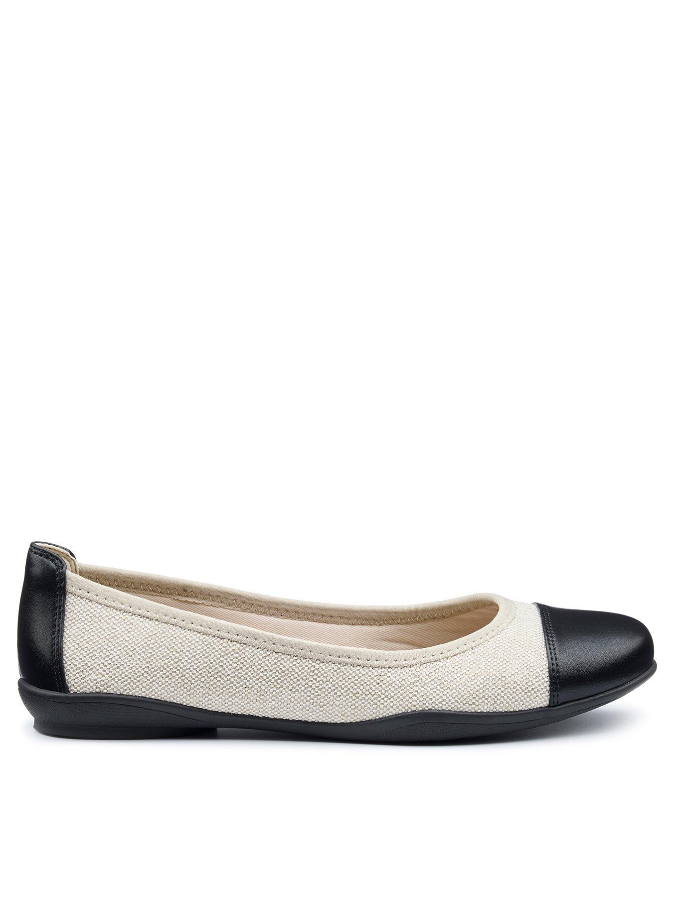  image of hotter-ivy-wide-fit-ballerina-shoe-black