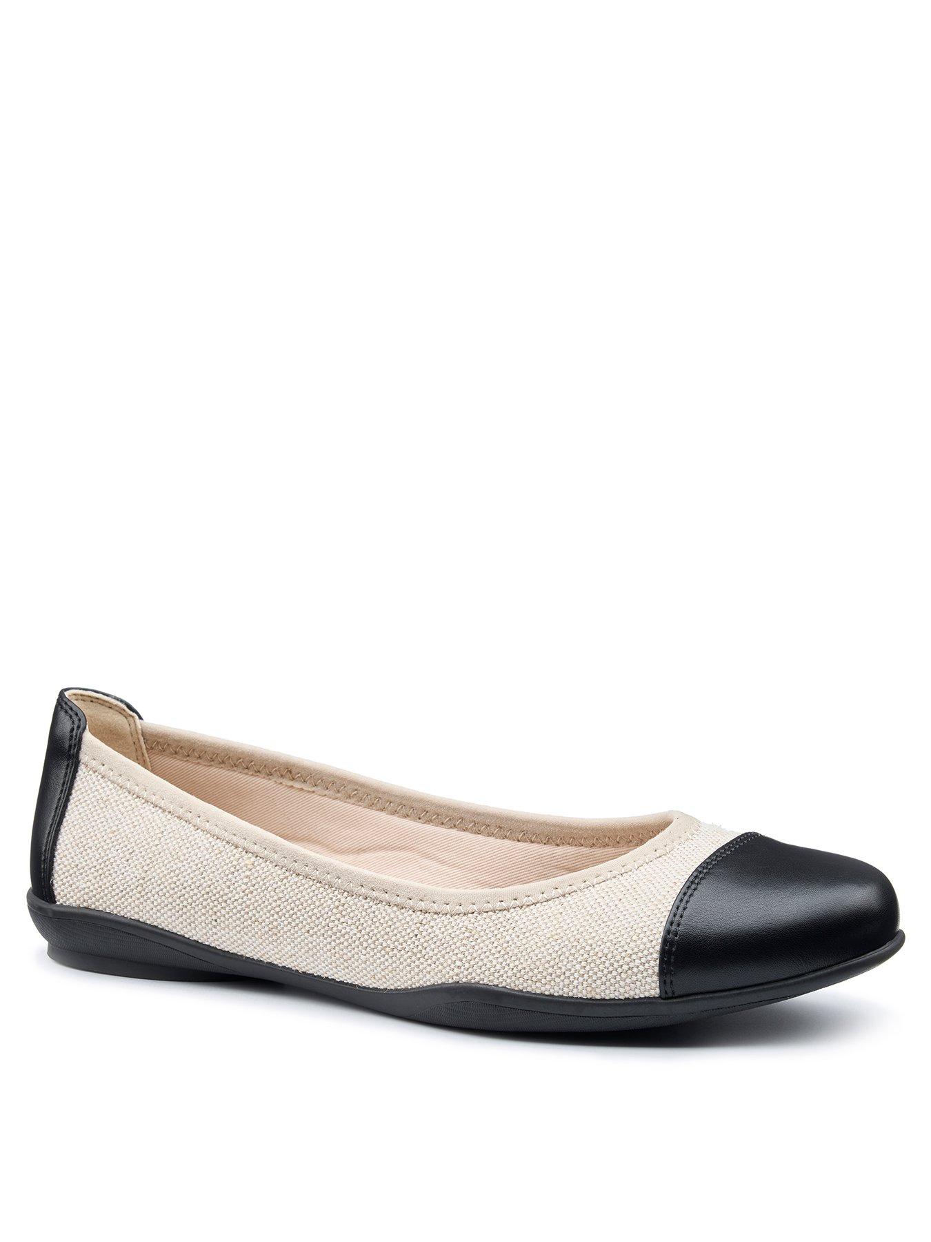  image of hotter-ivy-wide-fit-ballerina-shoe-black