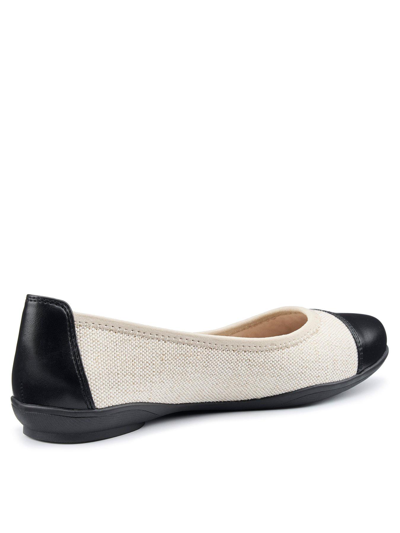 image of hotter-ivy-wide-fit-ballerina-shoe-black
