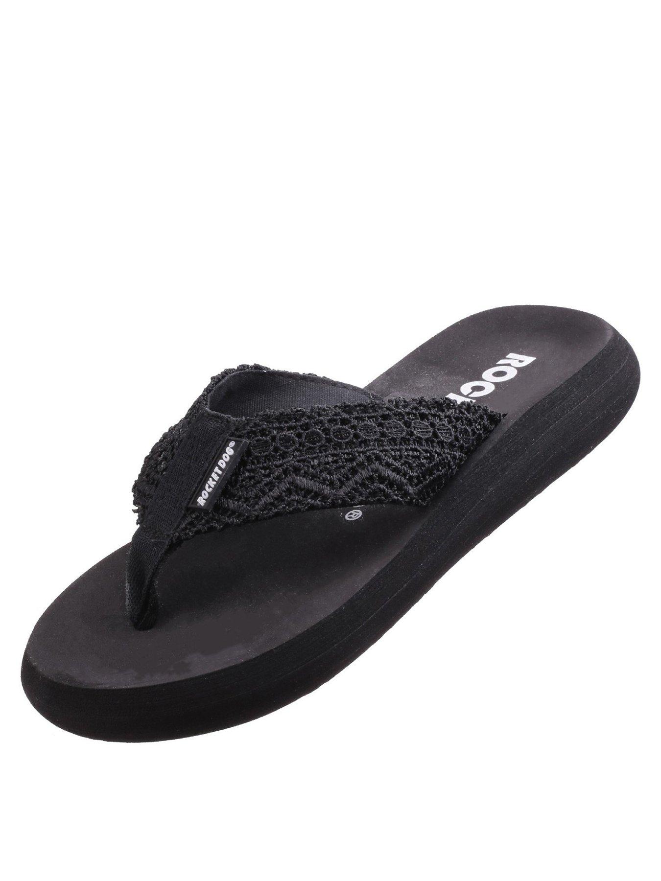  image of rocket-dog-spotlight-lima-crochet-toepost-sandal-black
