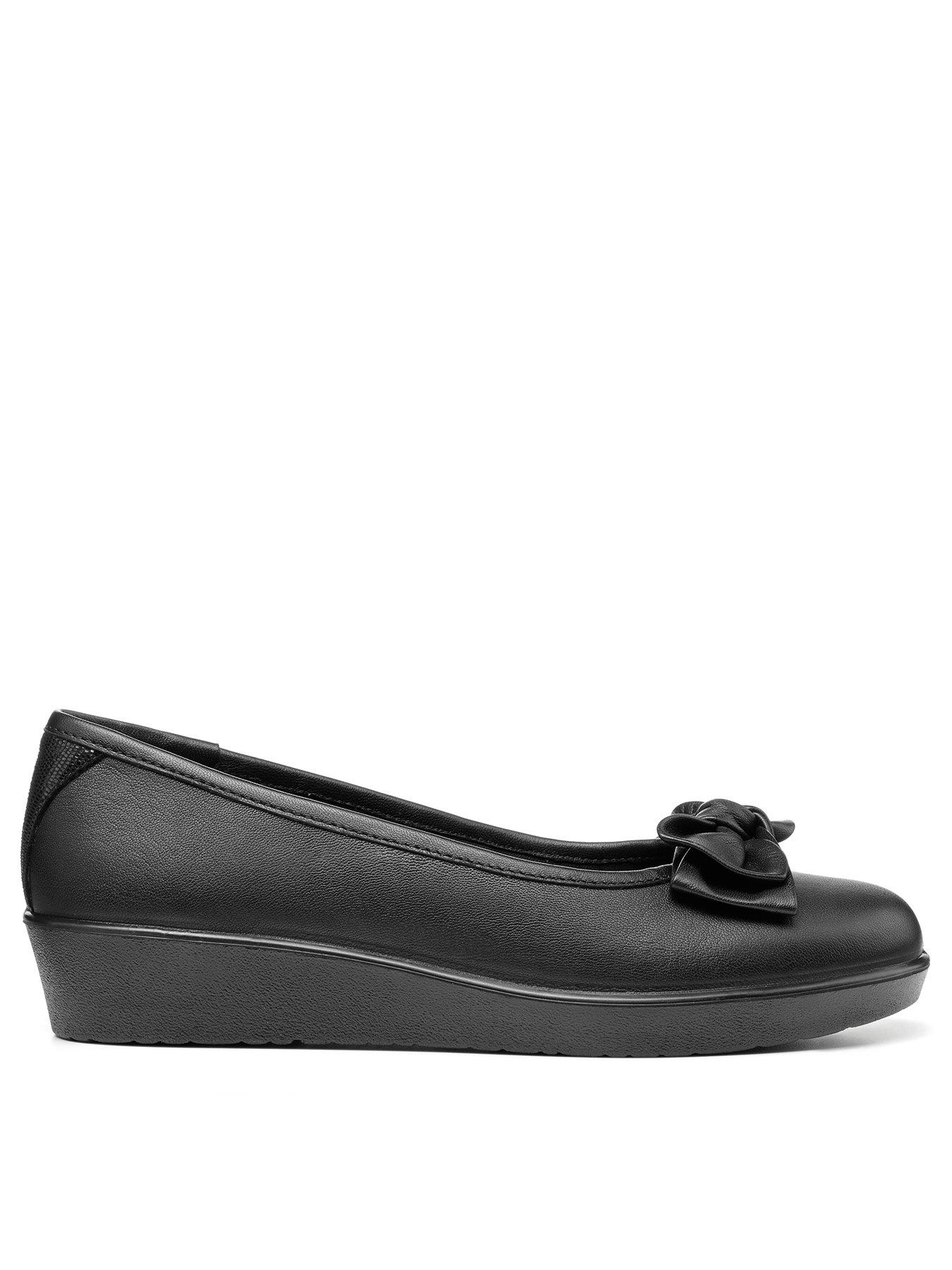  image of hotter-jade-wedge-pump-shoe-black