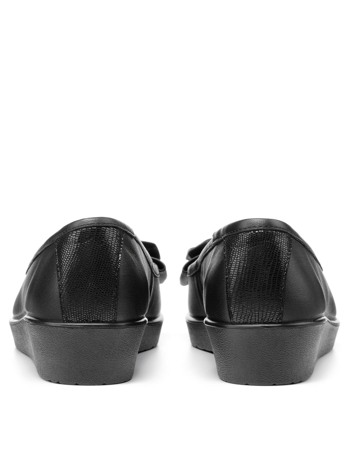  image of hotter-jade-wedge-pump-shoe-black