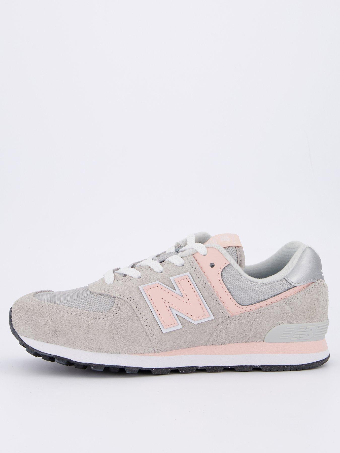 new-balance-junior-574-lace-up-trainers--grey-rain-cloud