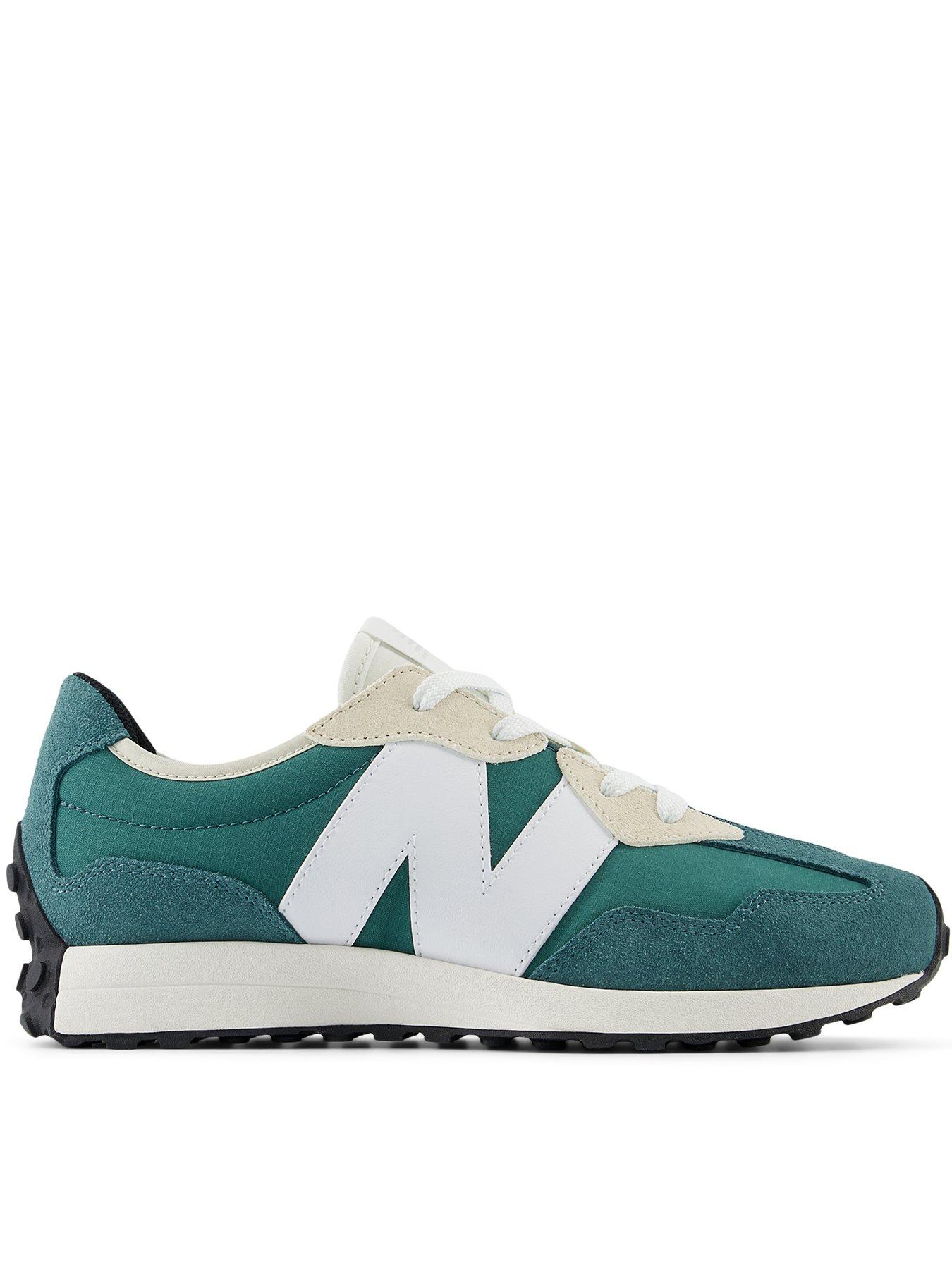New Balance Junior 327 Lace Up Trainers -Green - New Spruce