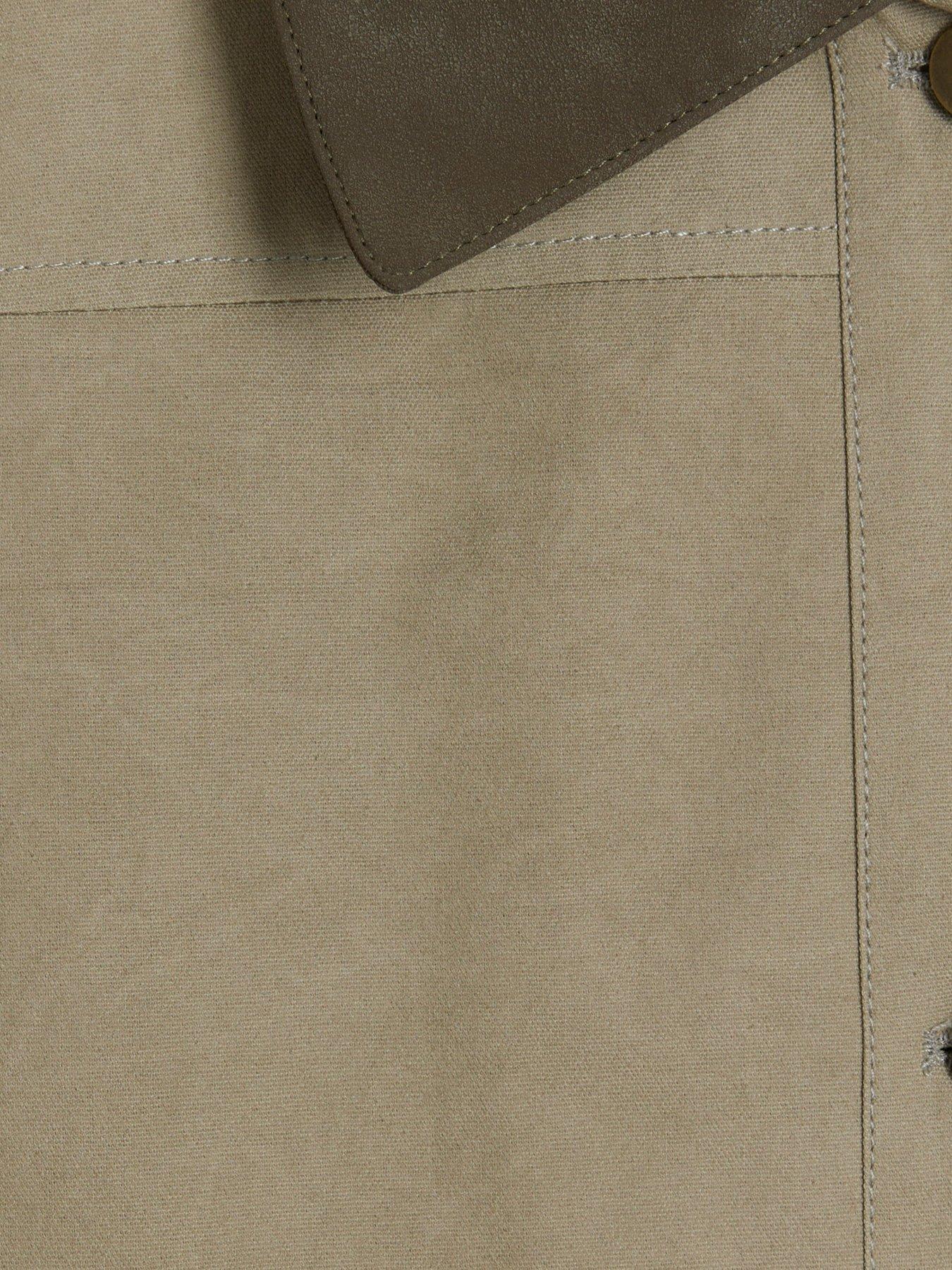  image of river-island-petite-washed-jacket-medium-stone