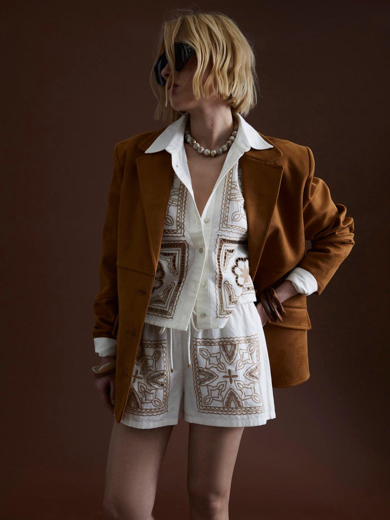  image of river-island-cutwork-short-cream