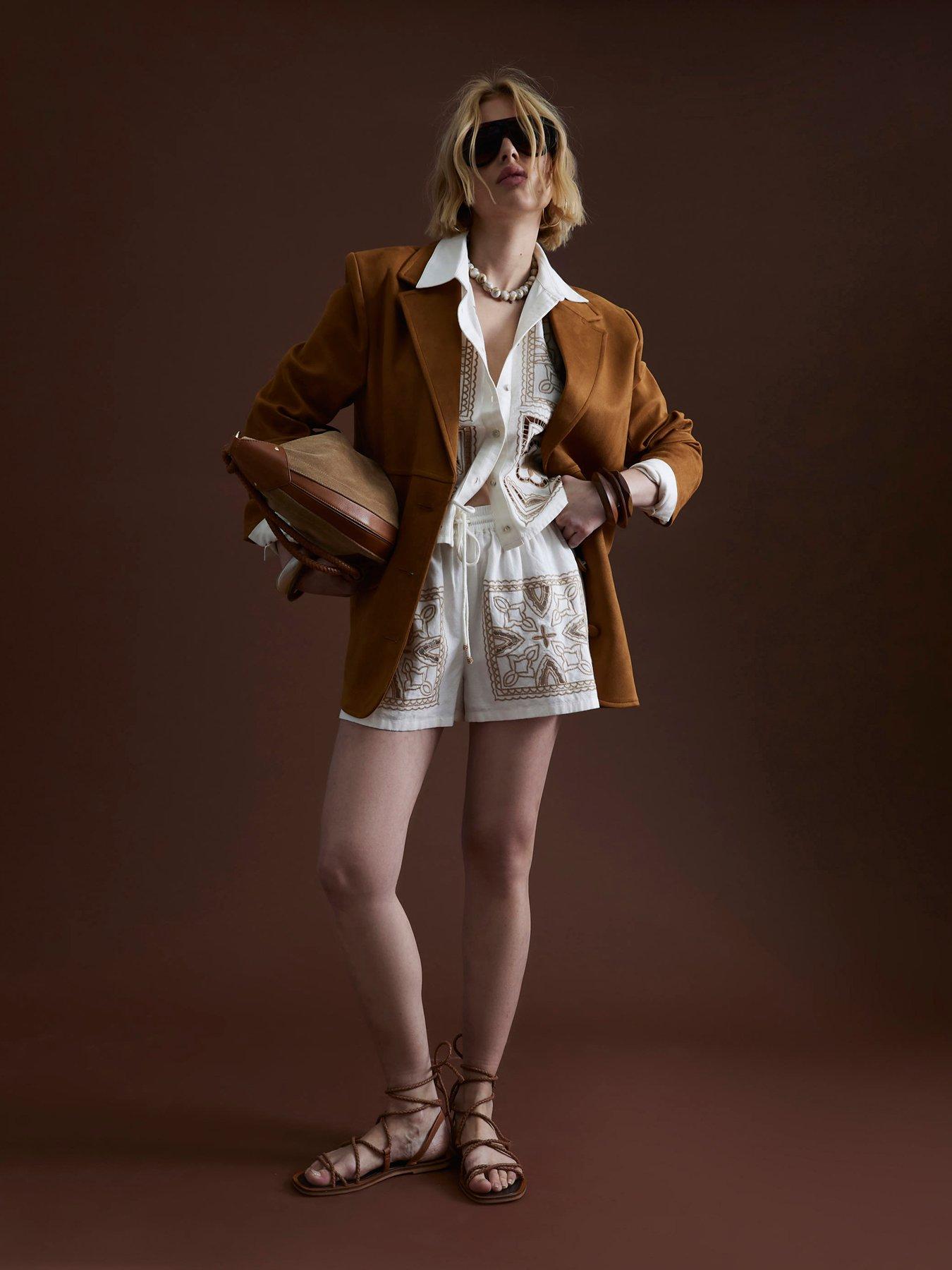  image of river-island-cutwork-short-cream