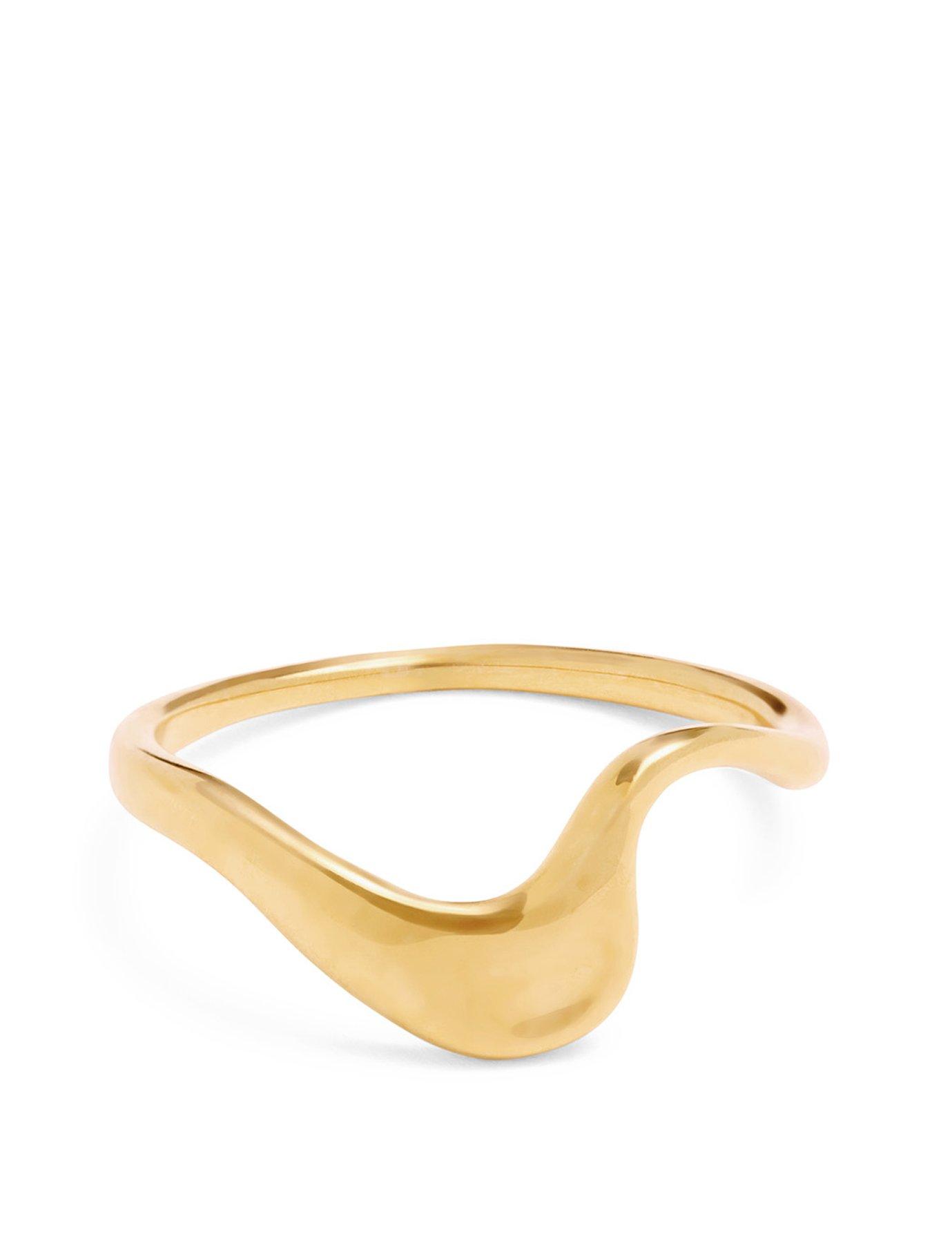 Katie Loxton Marina Wave Waterproof Gold Ring