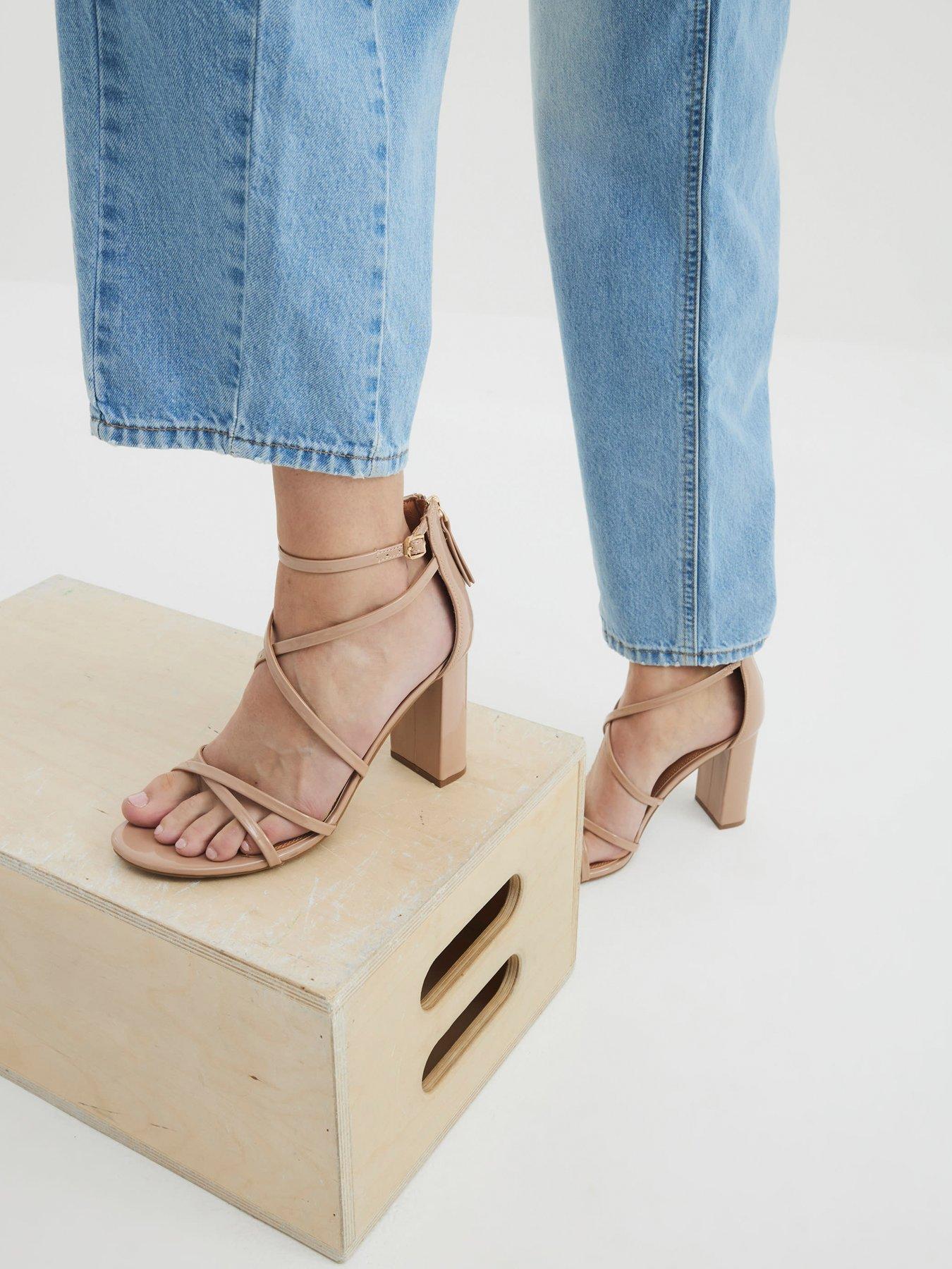 stillFront image of river-island-strappy-block-heel-sandals-light-pink