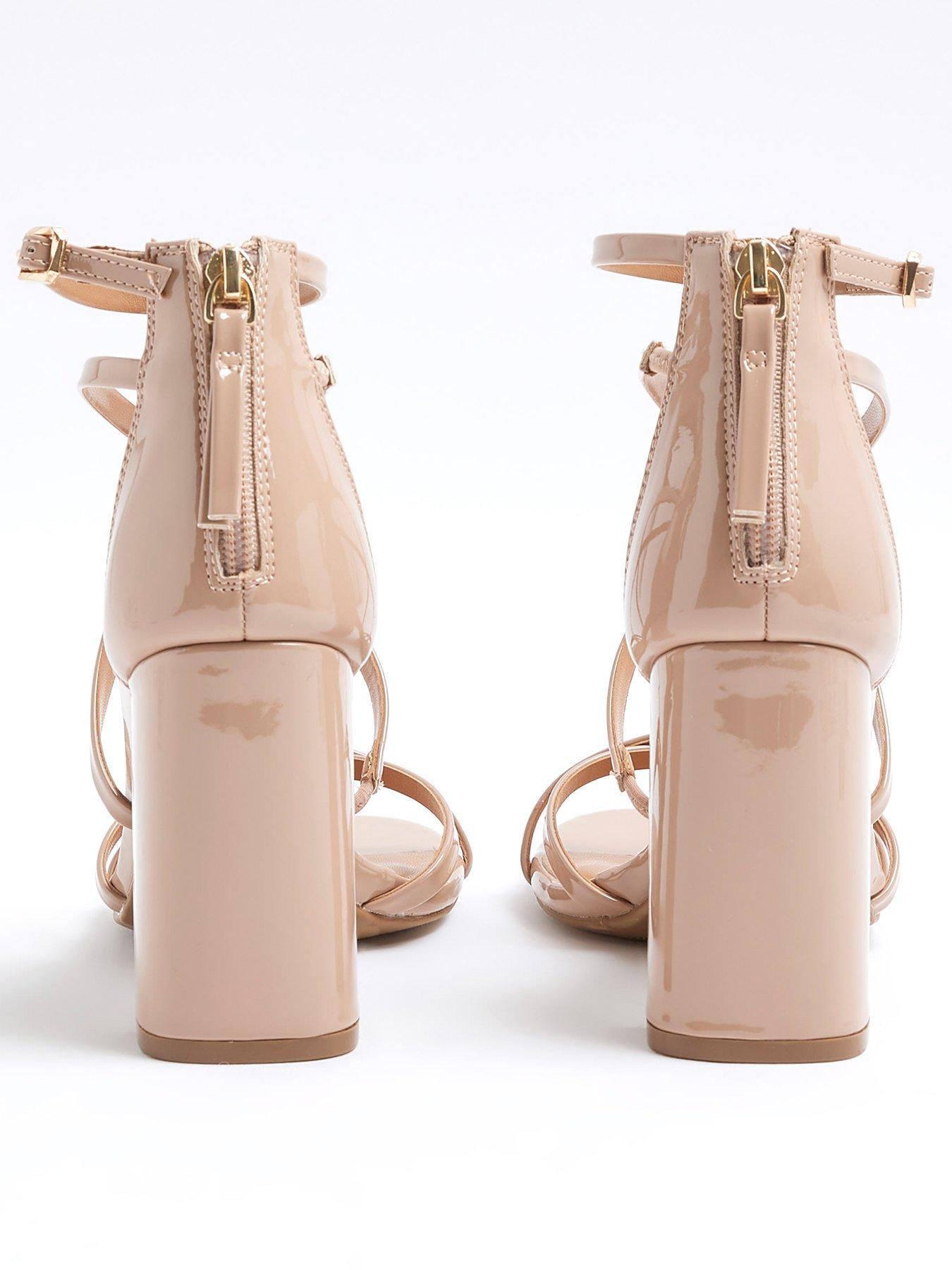  image of river-island-strappy-block-heel-sandals-light-pink