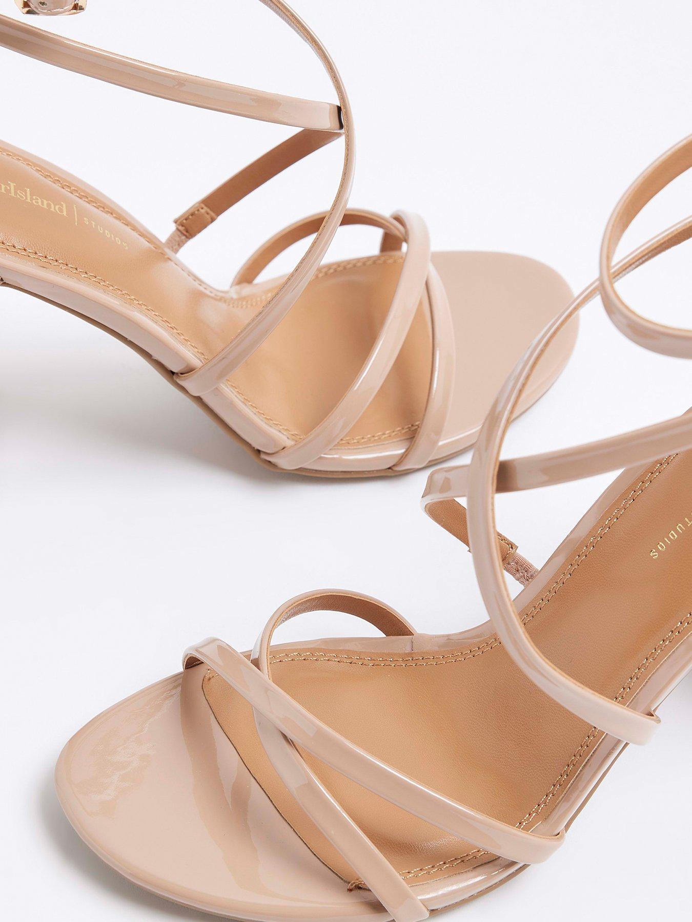  image of river-island-strappy-block-heel-sandals-light-pink