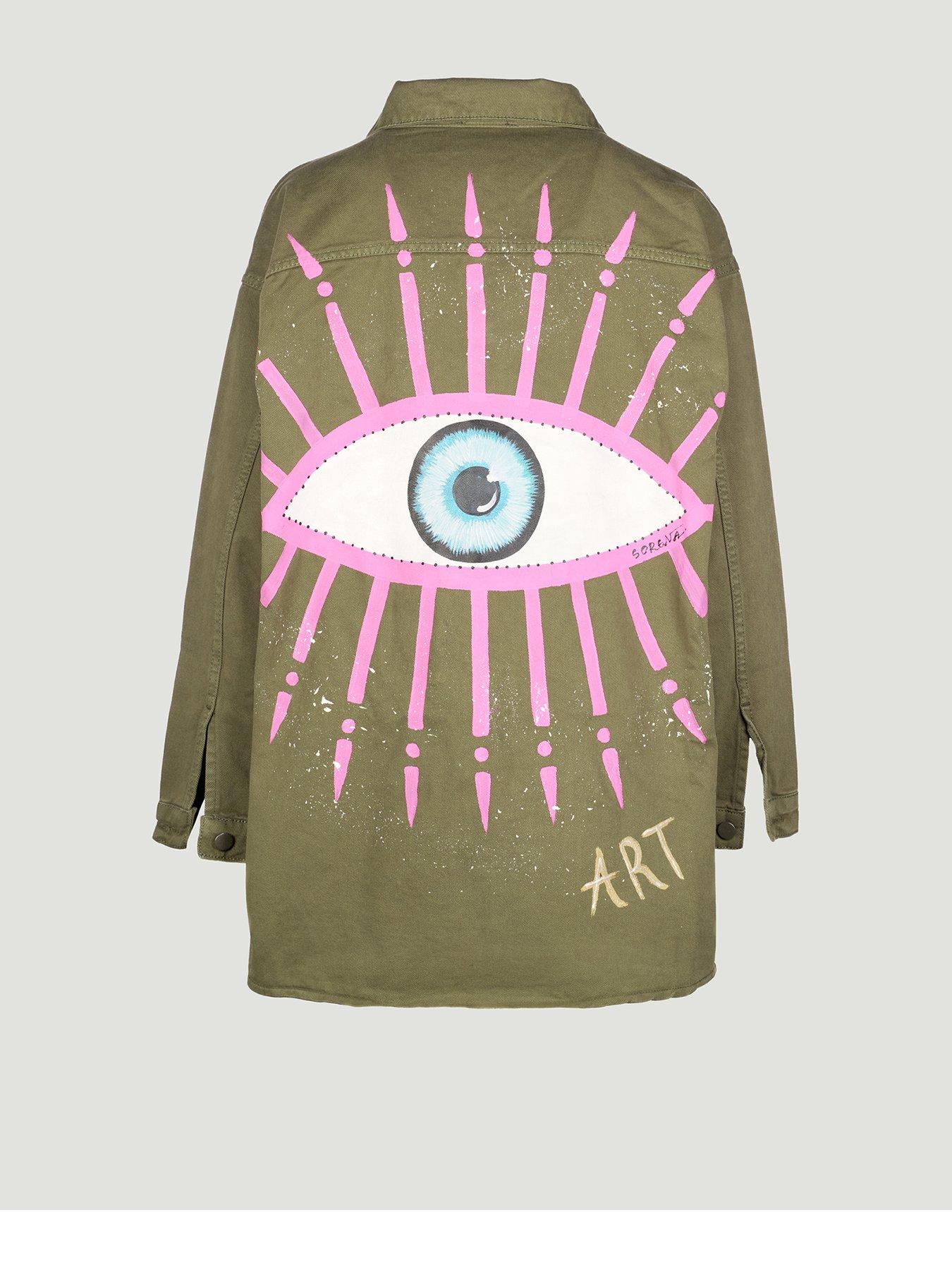 Sorena Distressed Eye Denim Jacket