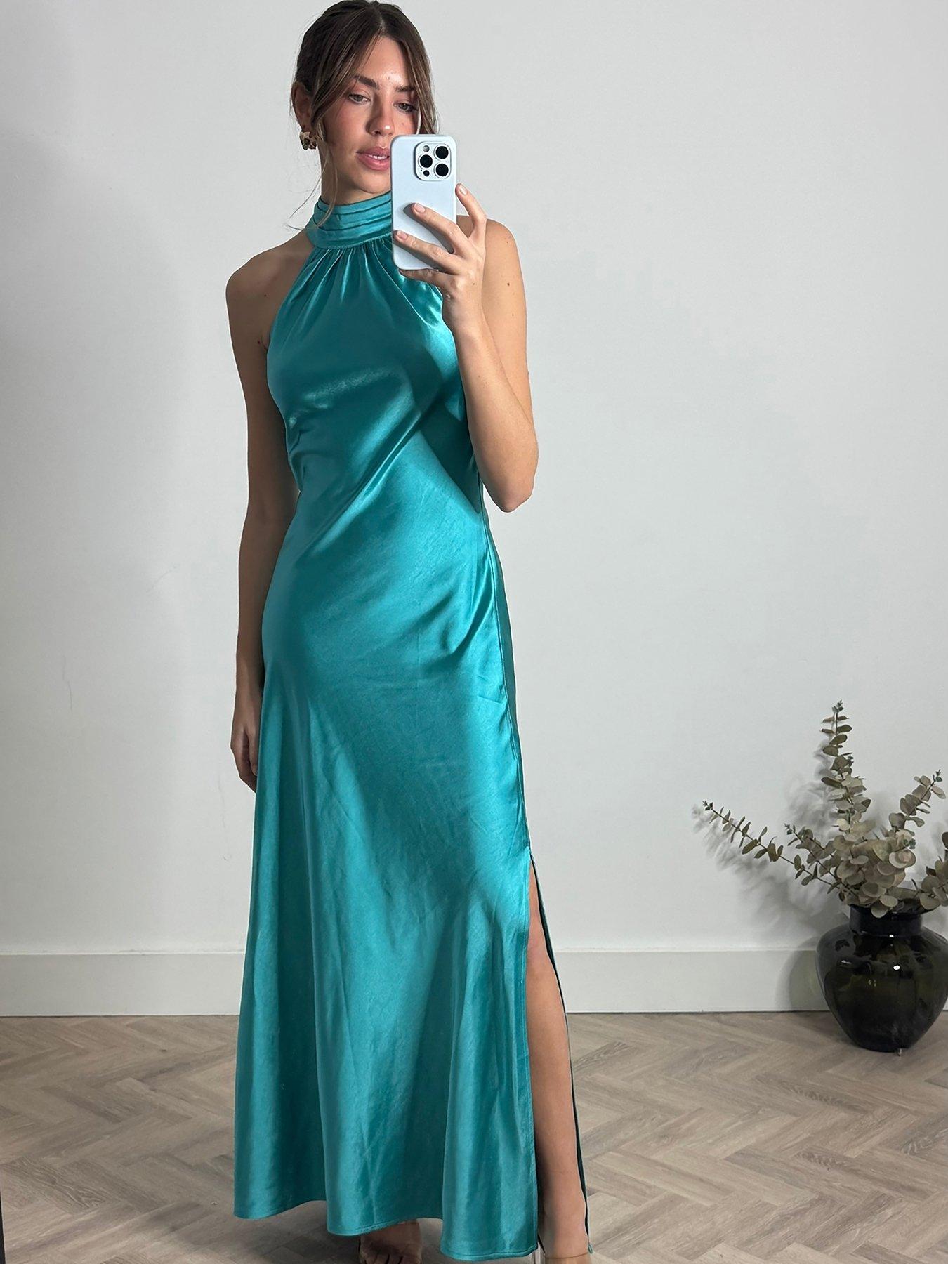 style-cheat-halter-neck-tropical-floral-midi-dress-blue