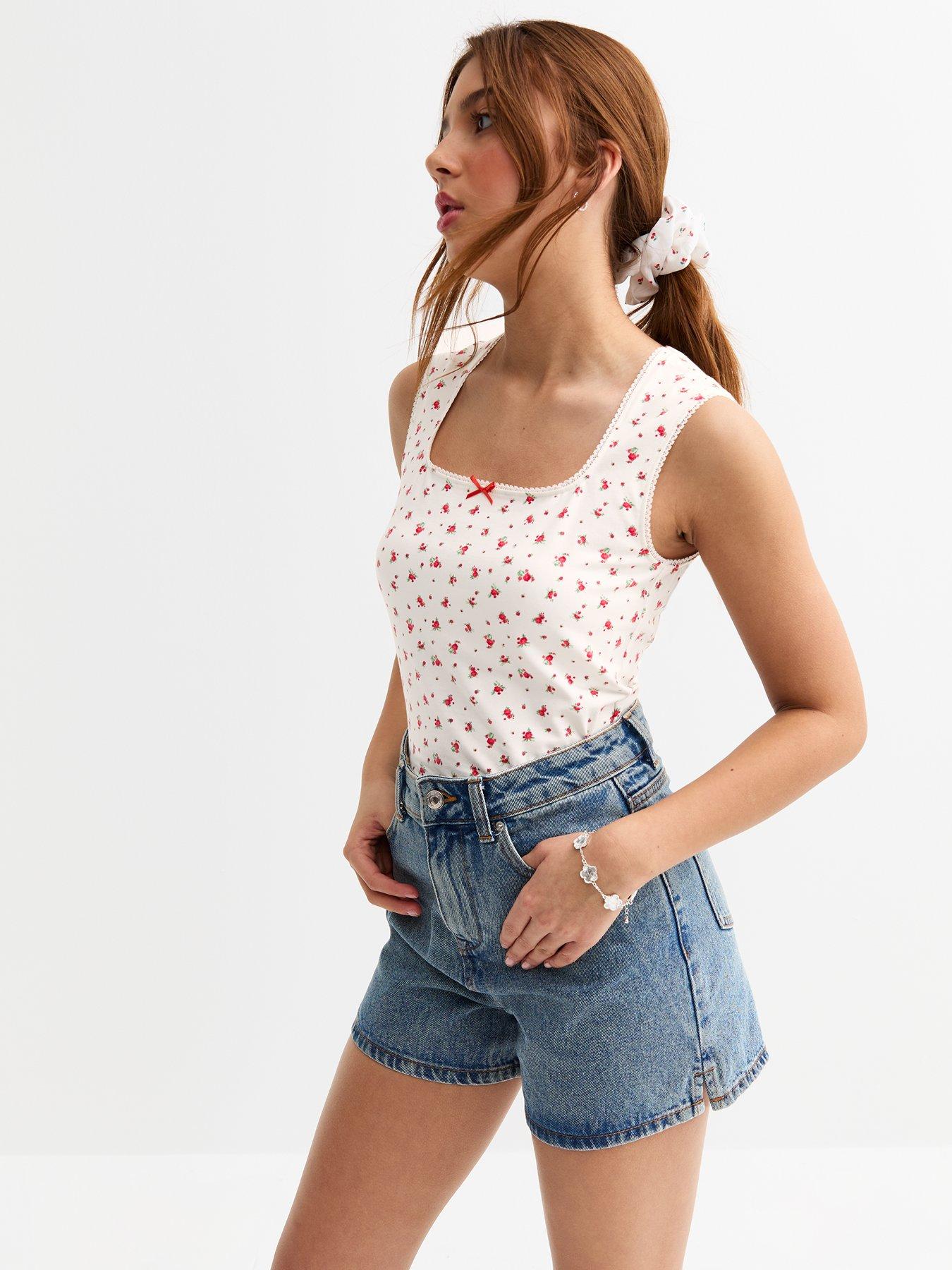 new-look-915-girls-white-lace-trim-floral-print-vest