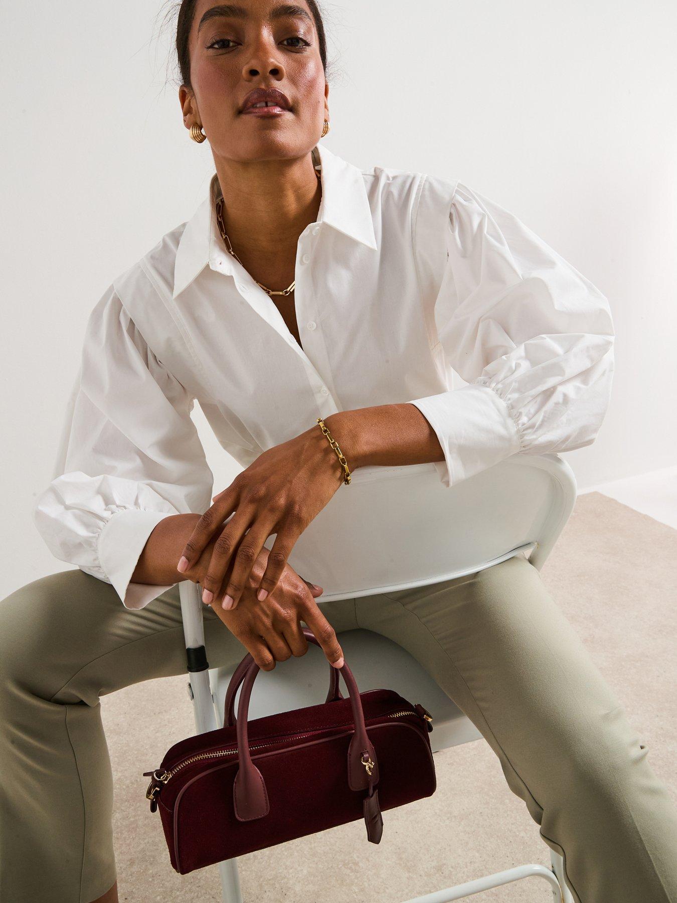  image of the-very-collection-button-cuff-trousers-green