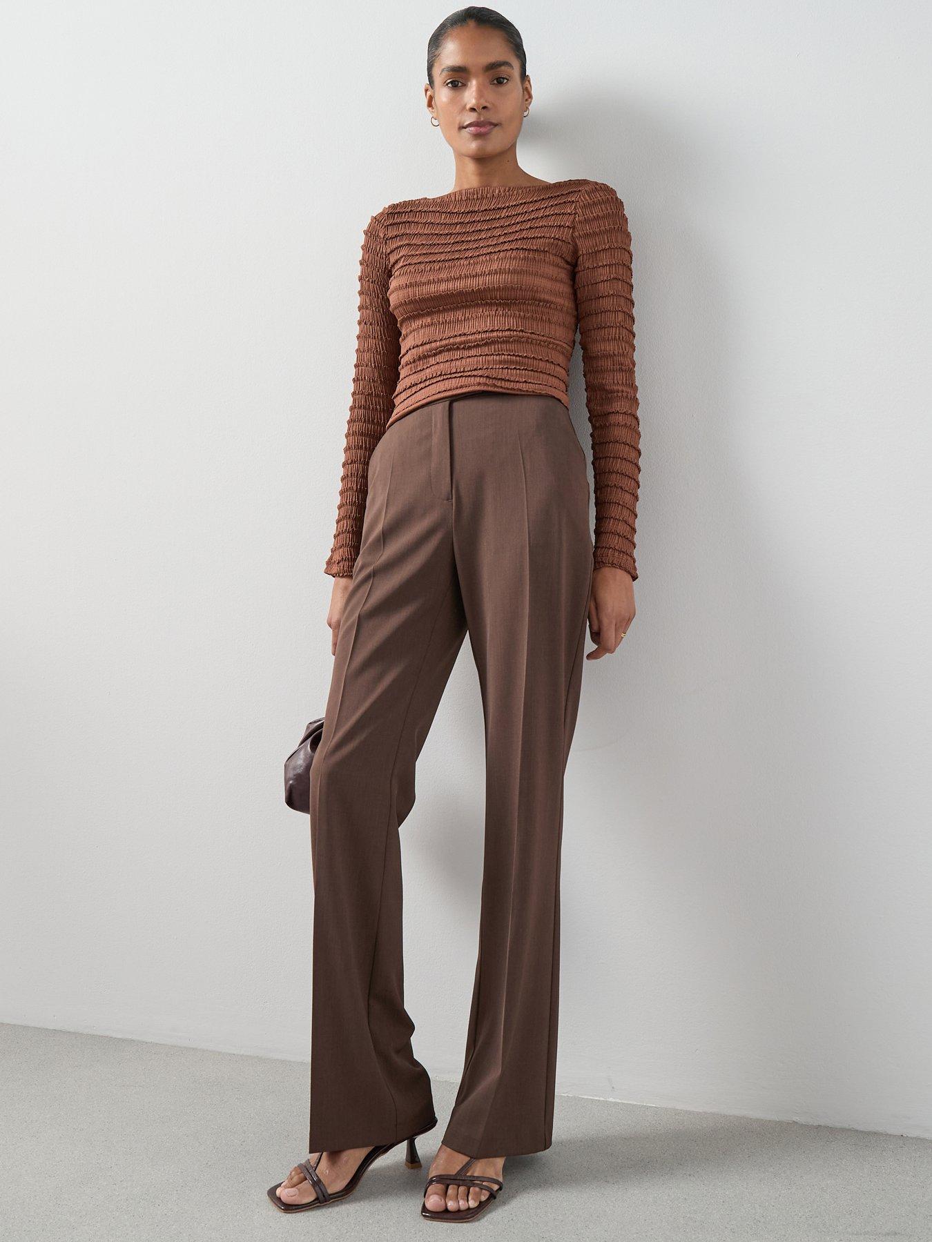 V by Very Clean Trouser - Brown