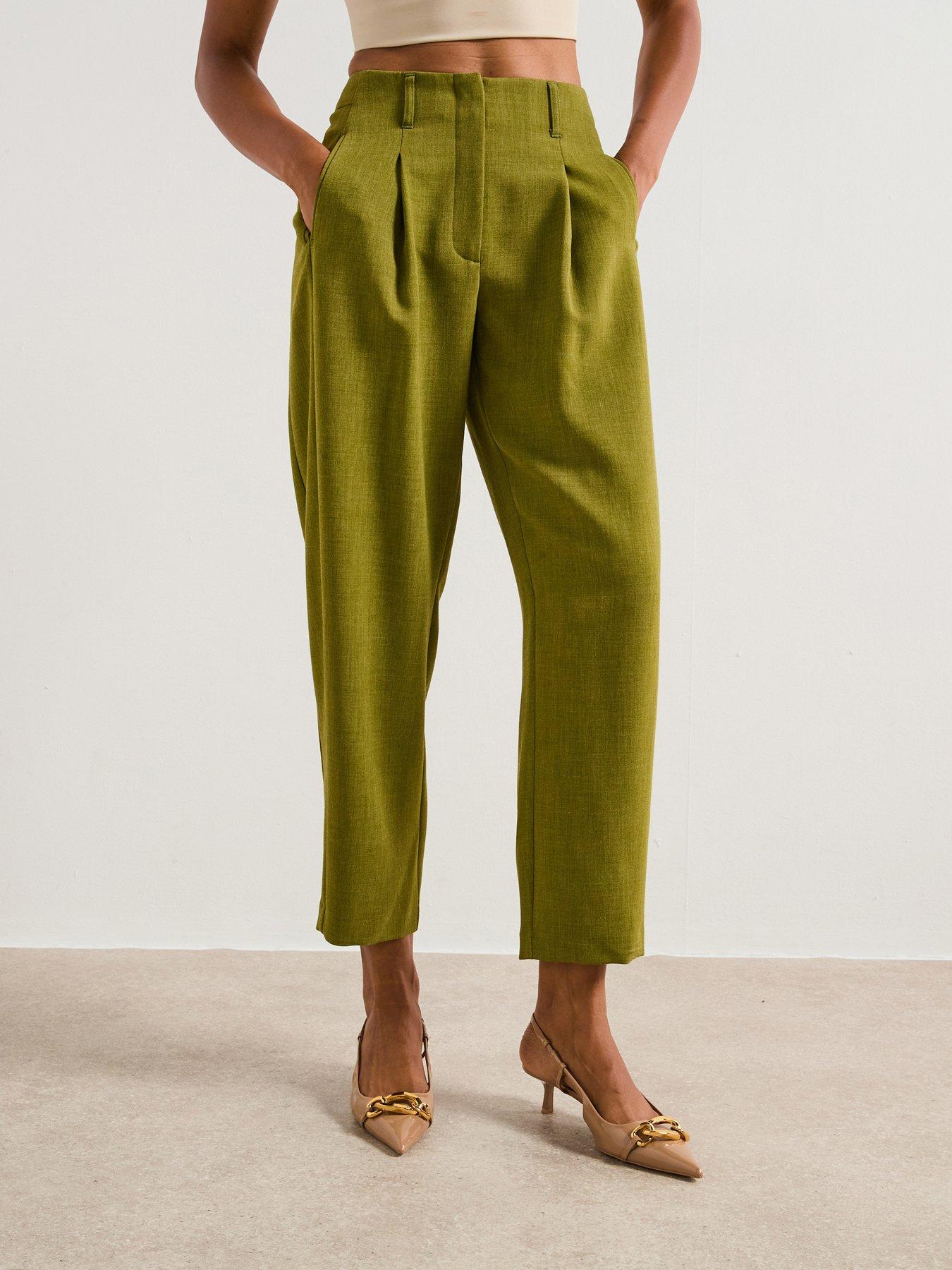 undefined Barrel Leg Trouser - Green