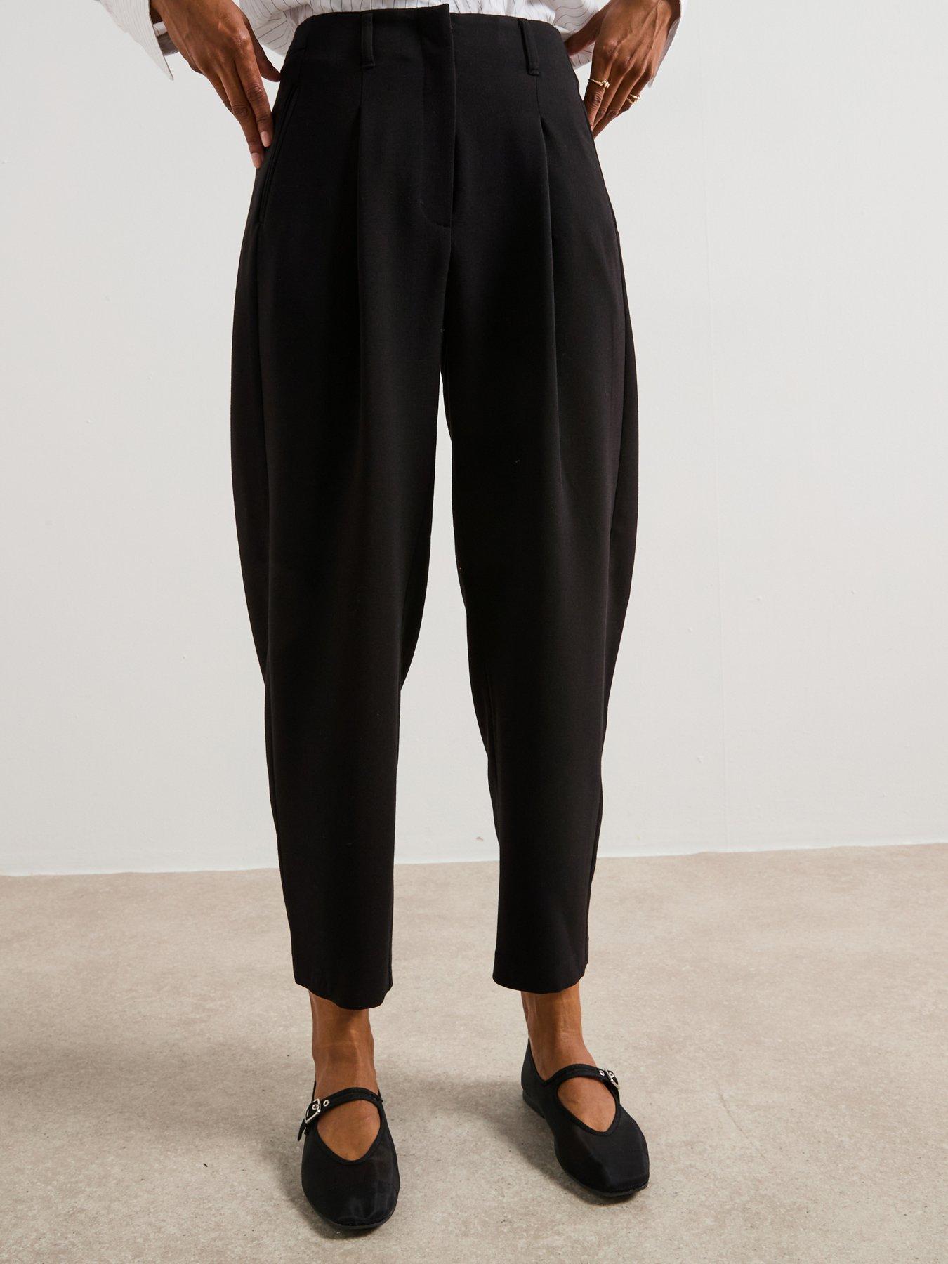 undefined Barrel Leg Trouser - Black