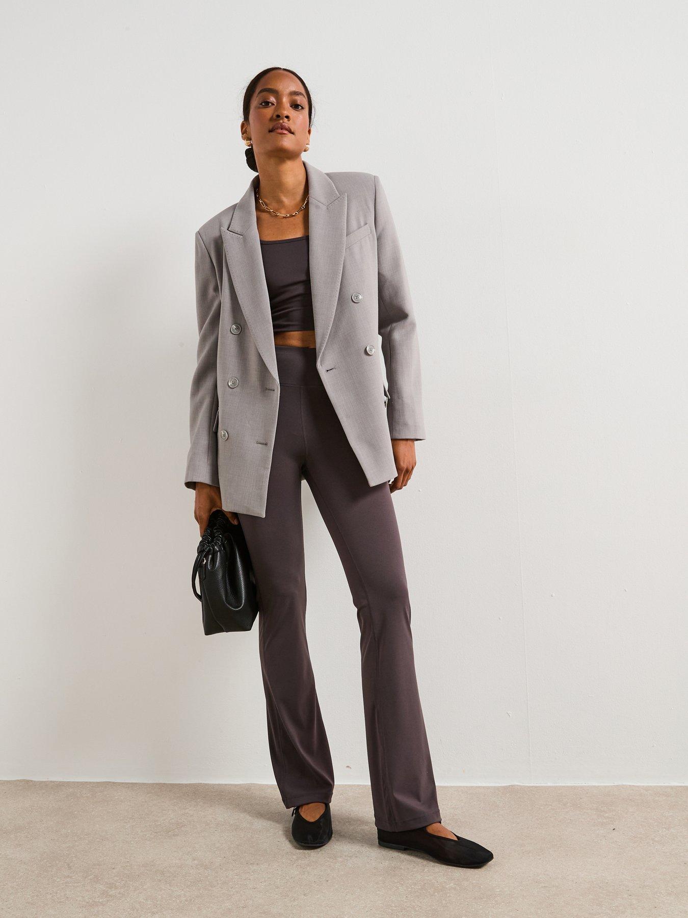 Image 1 of 6 of V by Very Structured Double Breast&nbsp;Blazer - Grey
