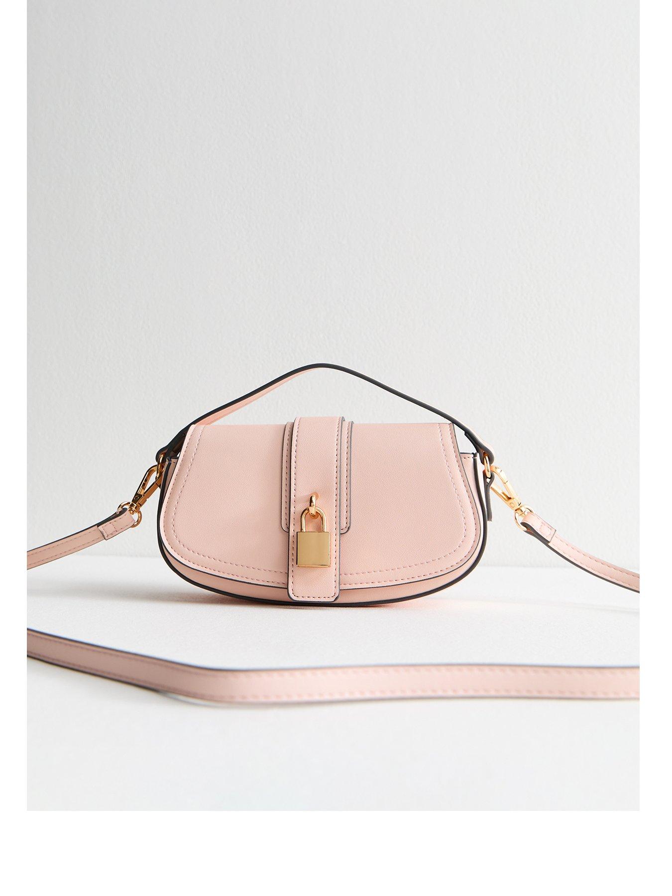 new-look-pink-faux-leather-saddle-padlock-crossbody-bag