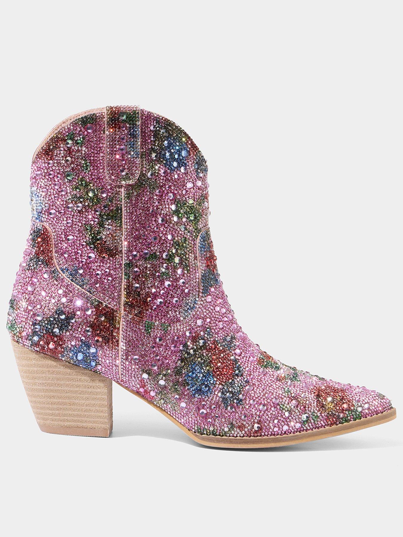  image of joe-browns-california-drifter-jewelled-boots-pink