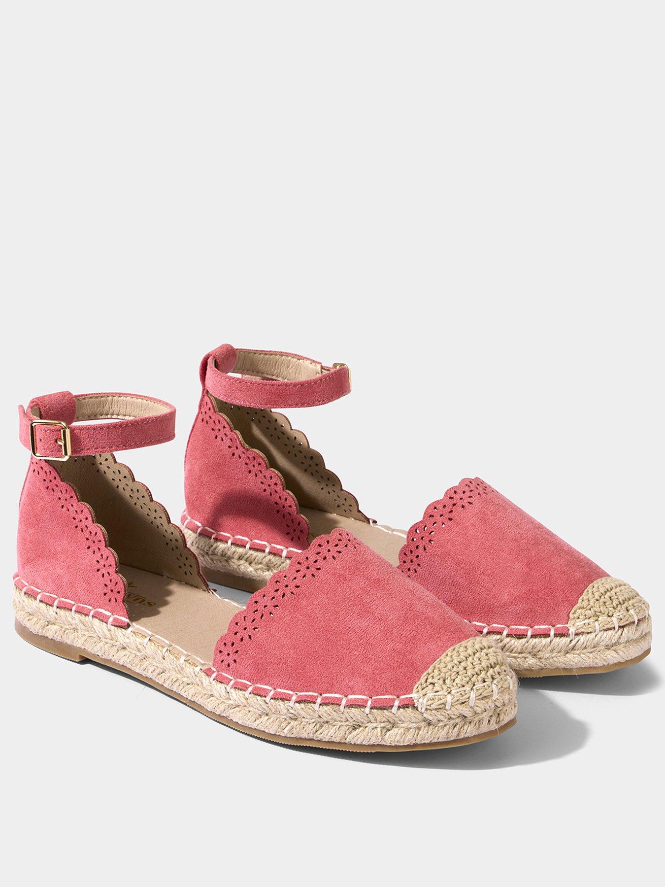  image of joe-browns-pretty-scallop-strappy-espadrilles-coral