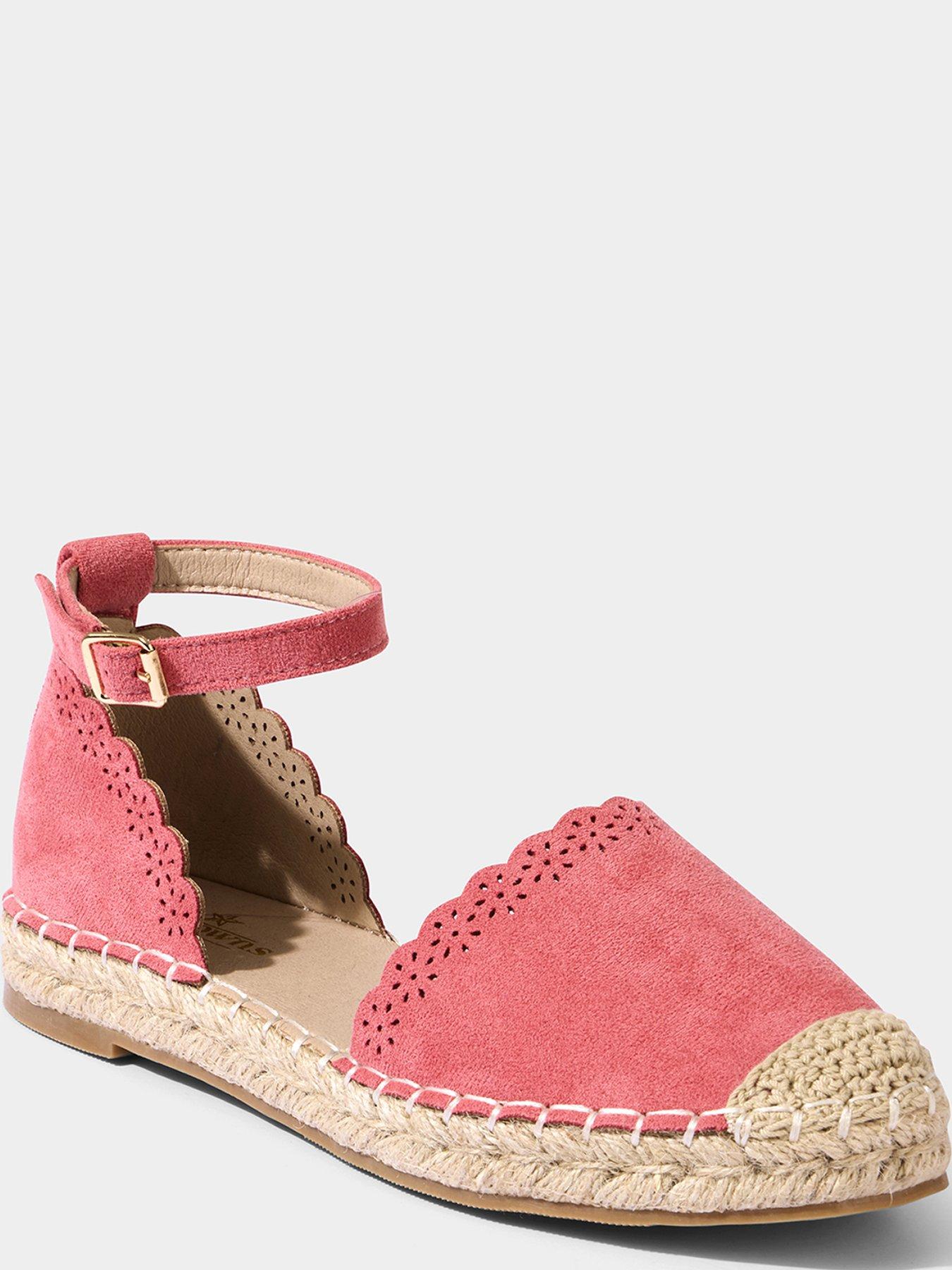  image of joe-browns-pretty-scallop-strappy-espadrilles-coral
