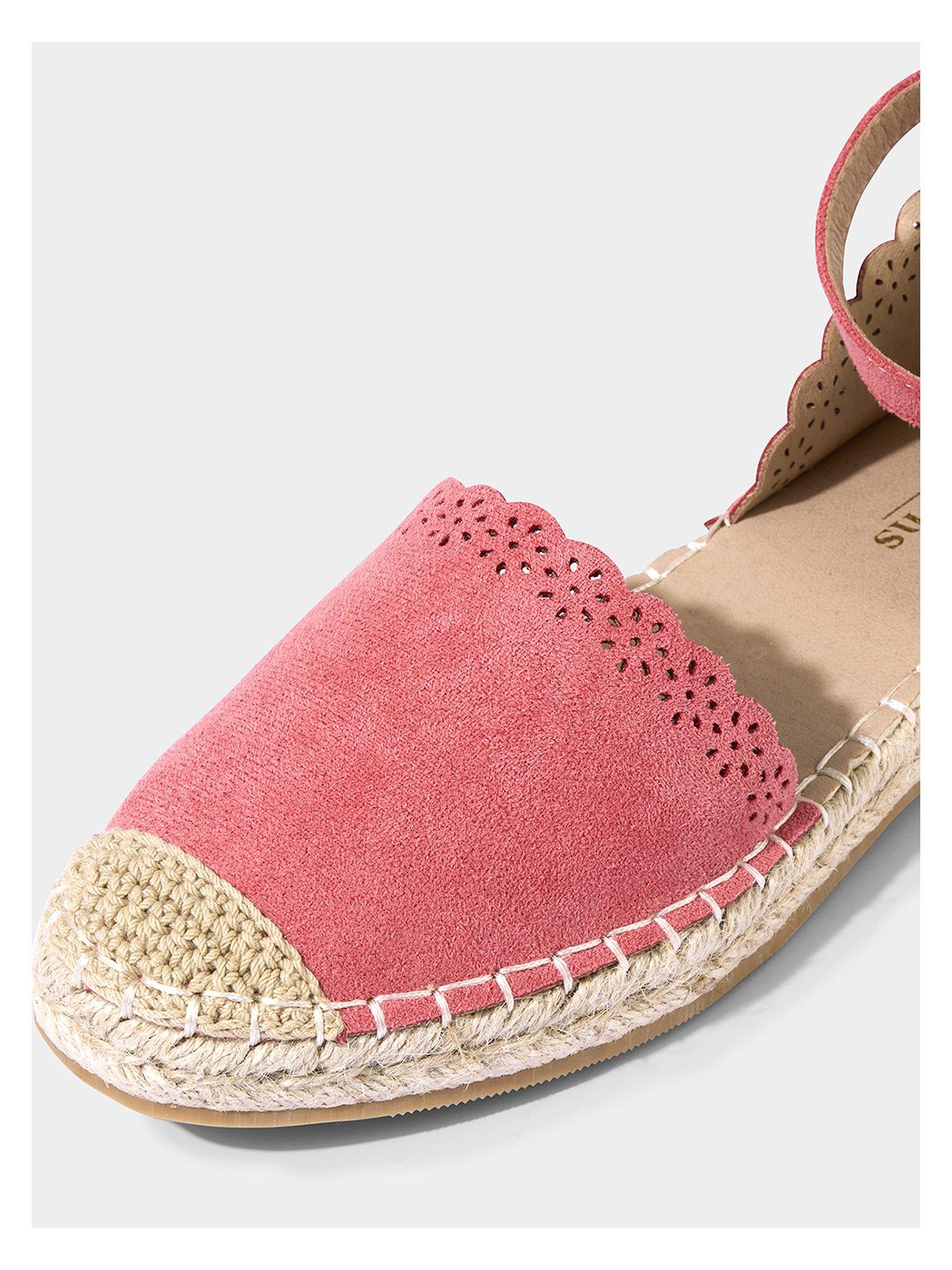  image of joe-browns-pretty-scallop-strappy-espadrilles-coral